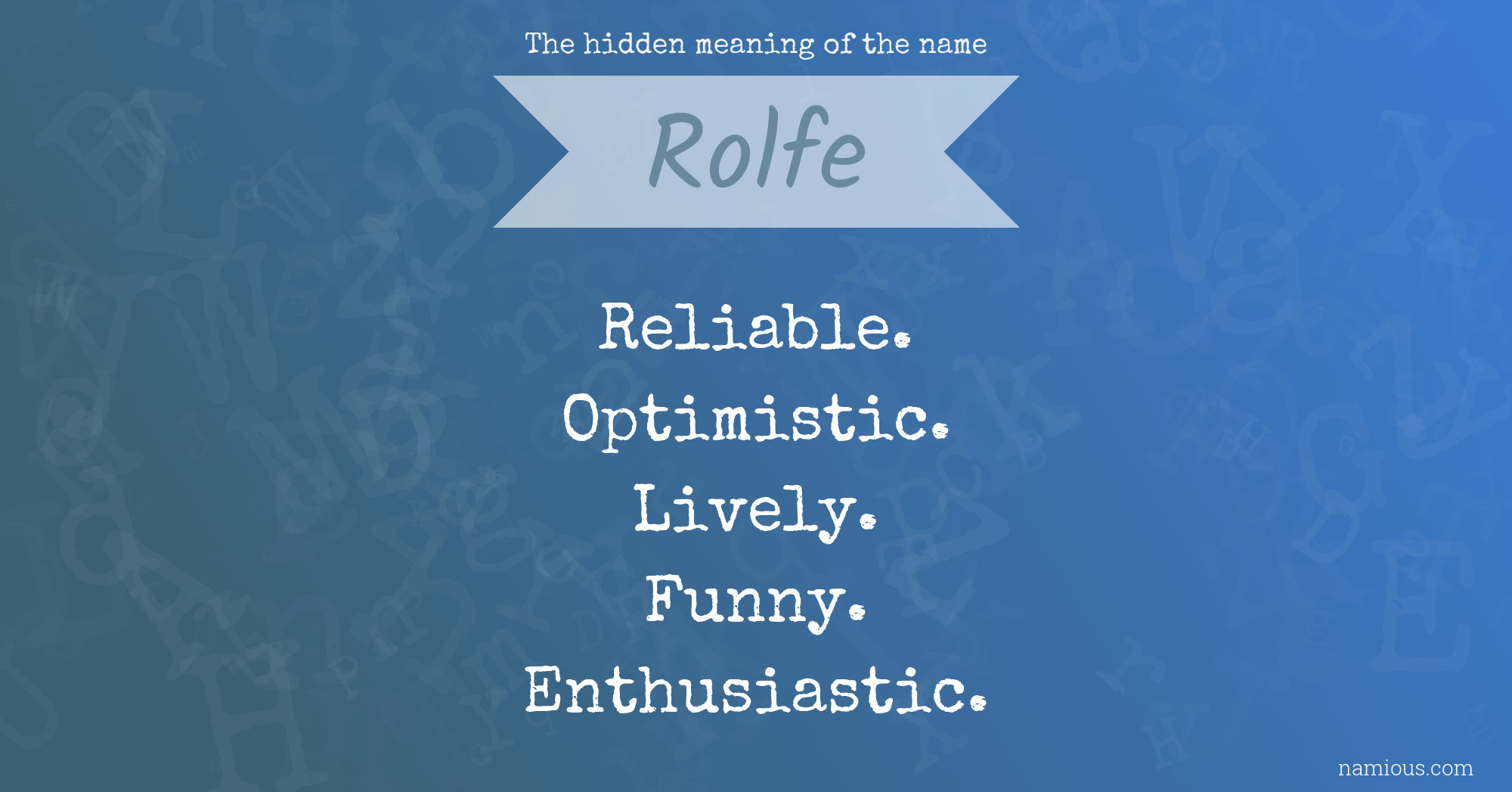 The hidden meaning of the name Rolfe