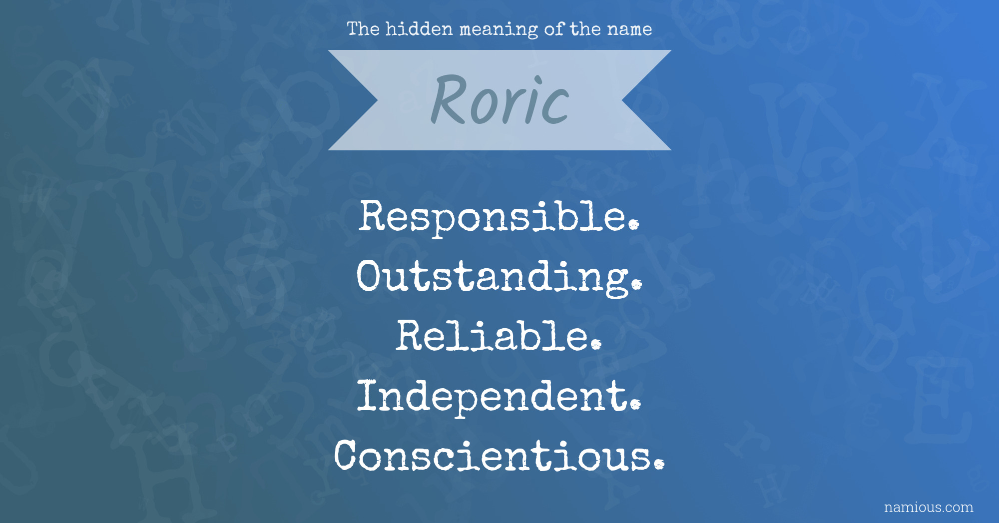 The hidden meaning of the name Roric