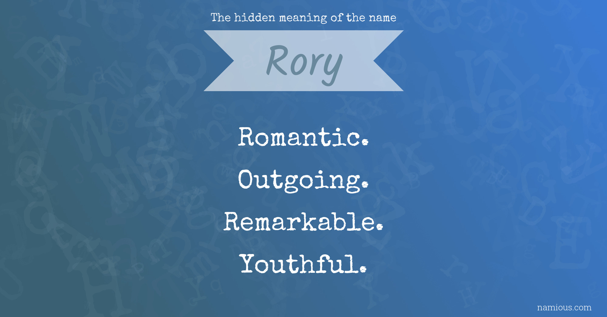 The hidden meaning of the name Rory