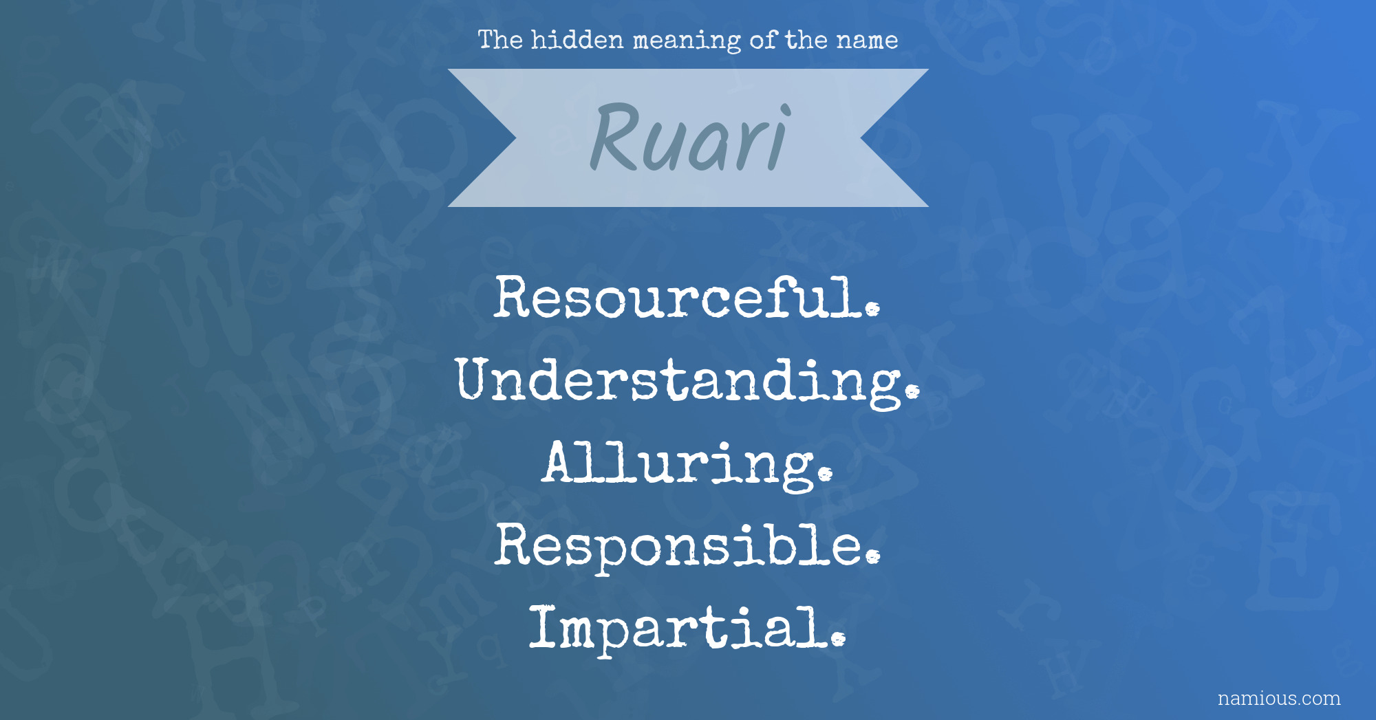 The hidden meaning of the name Ruari