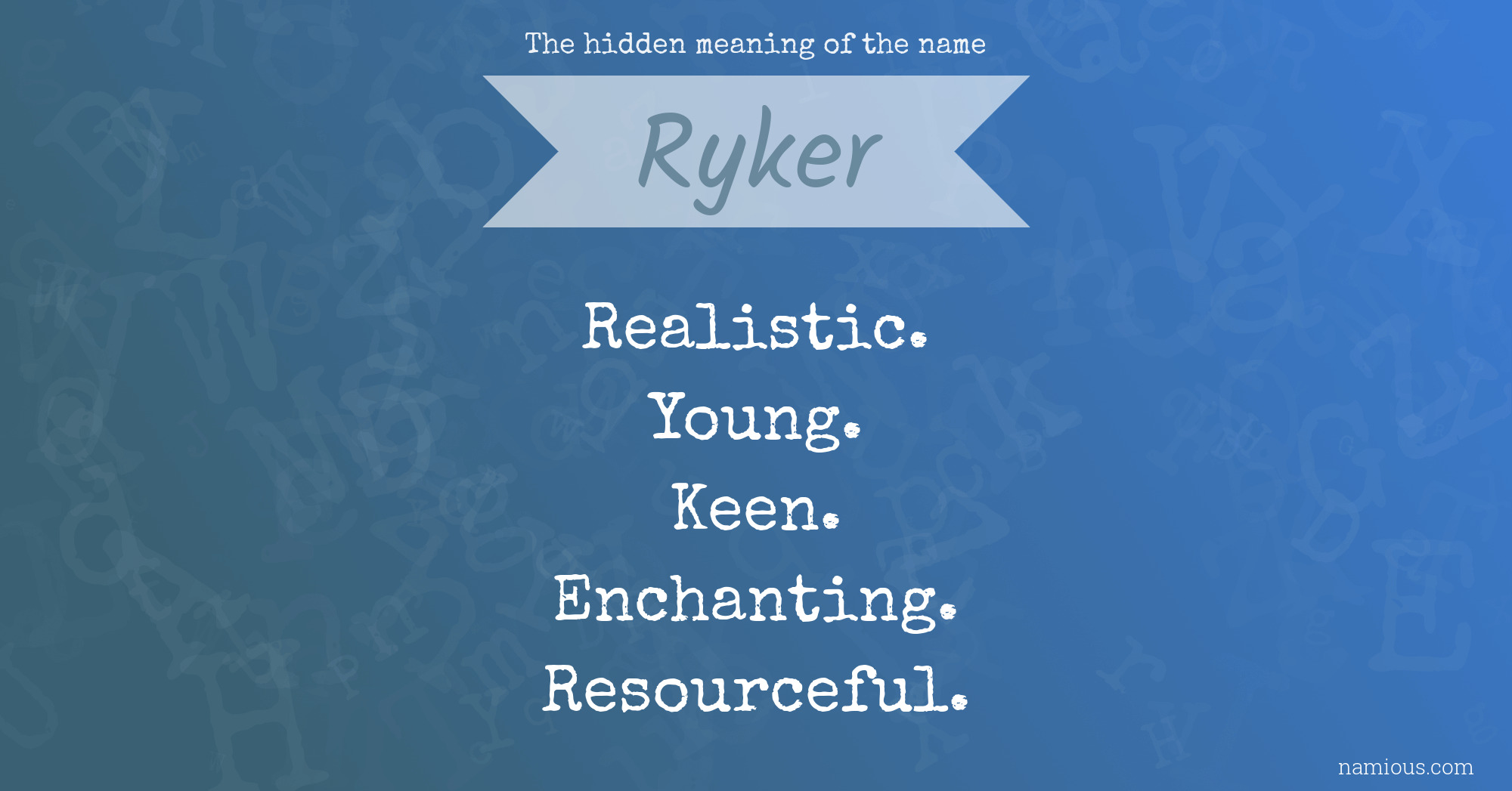 The hidden meaning of the name Ryker