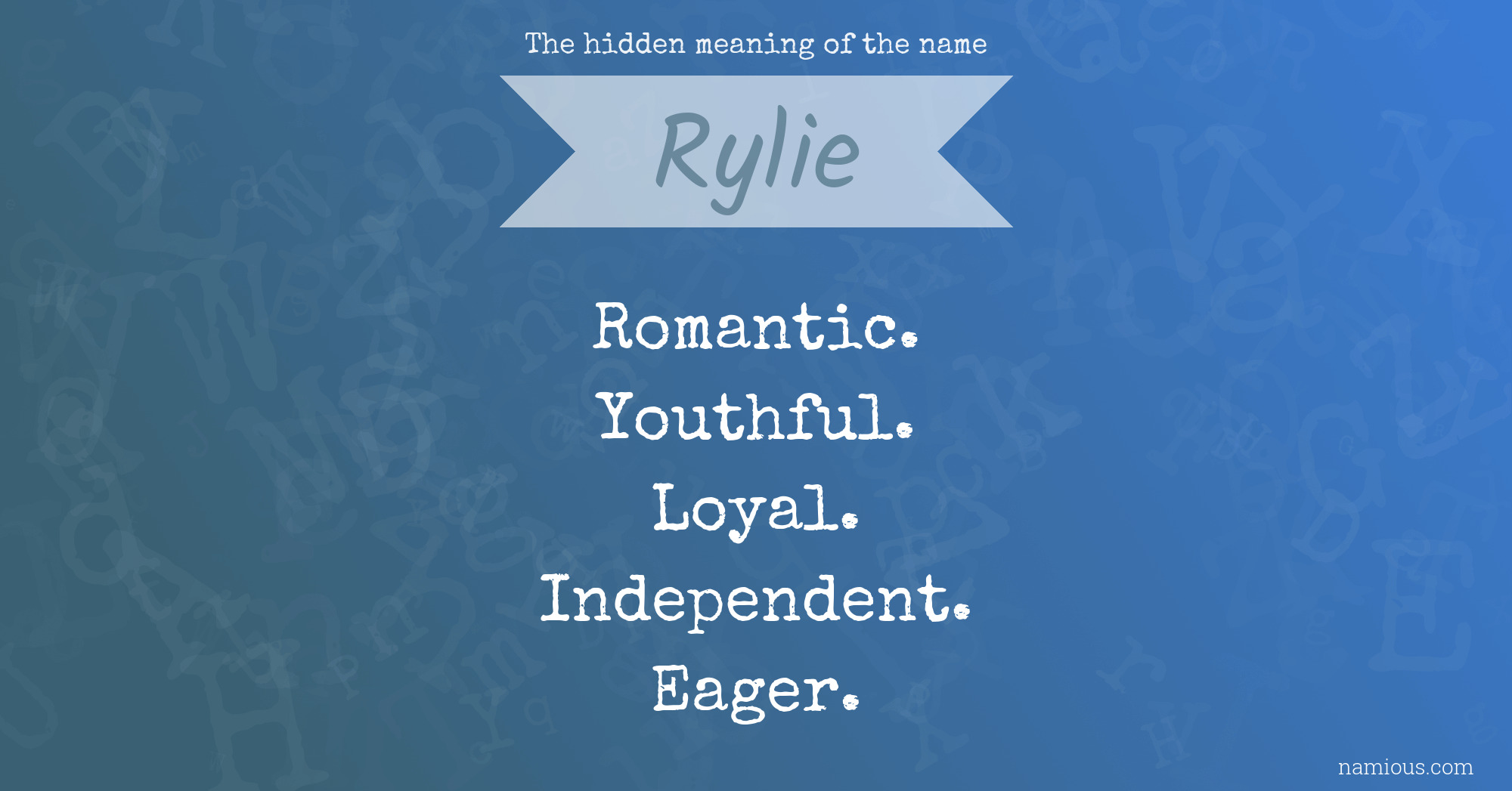 The hidden meaning of the name Rylie