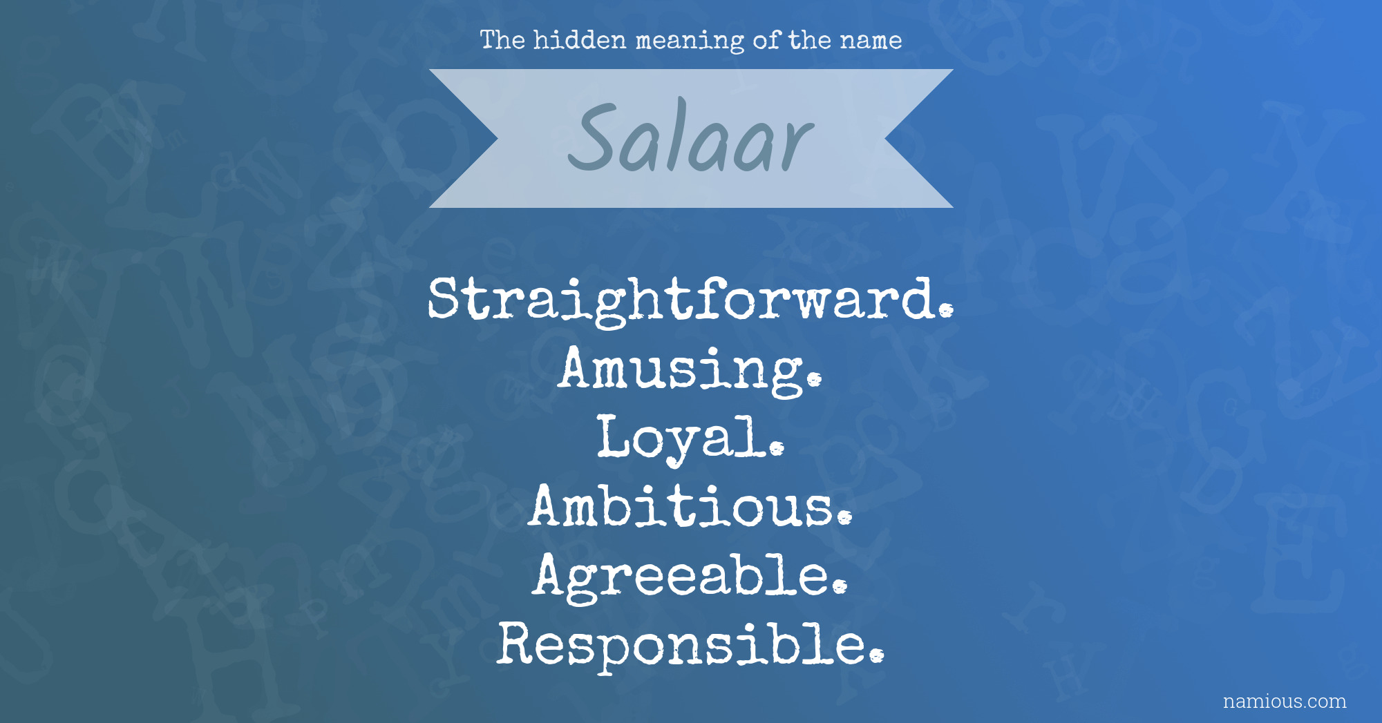 The hidden meaning of the name Salaar