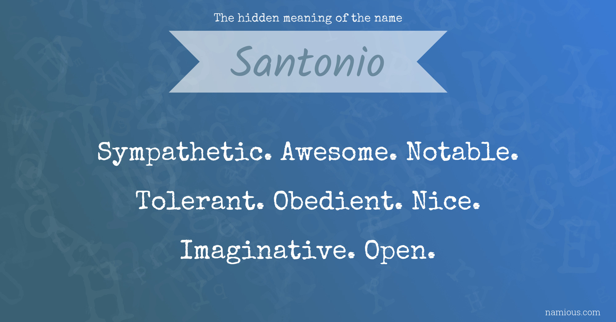 The hidden meaning of the name Santonio