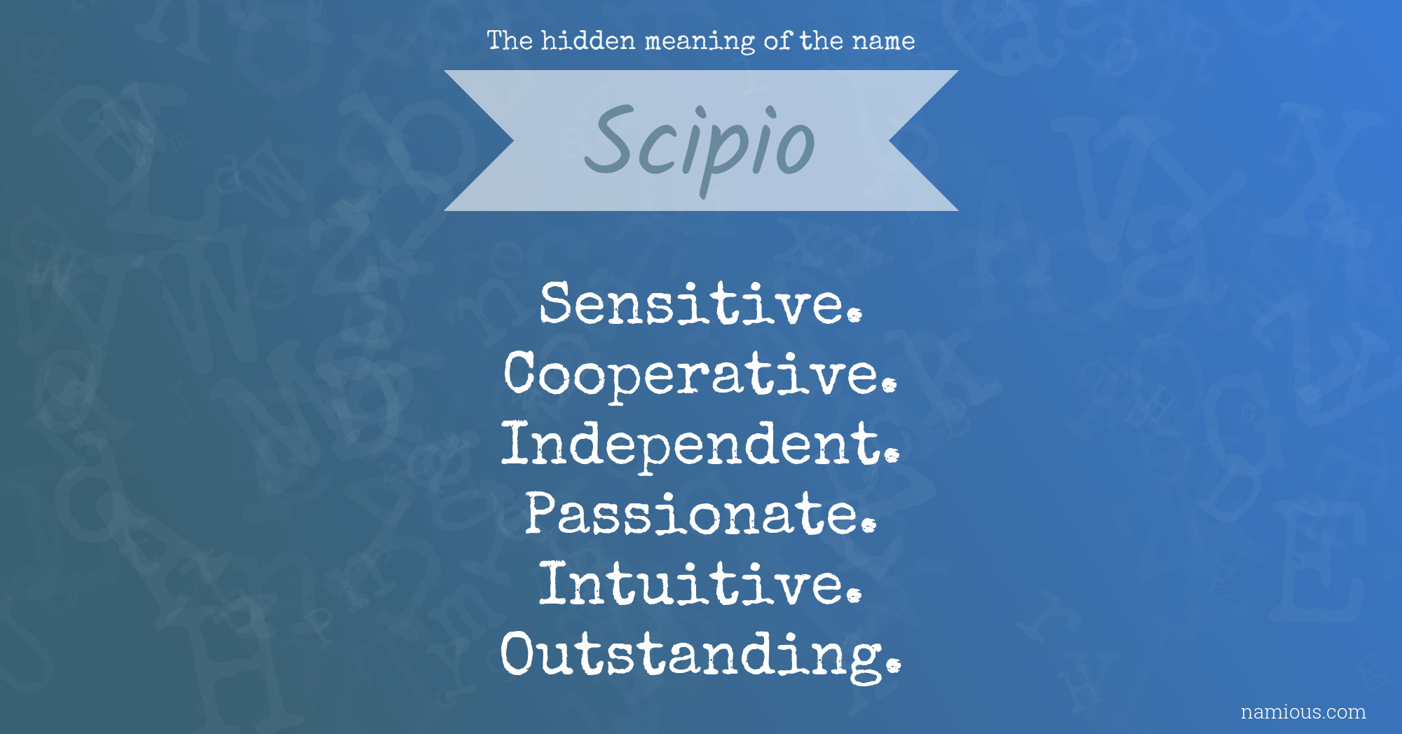 The hidden meaning of the name Scipio