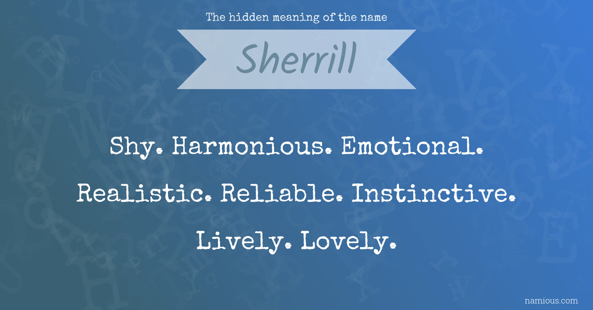 The hidden meaning of the name Sherrill