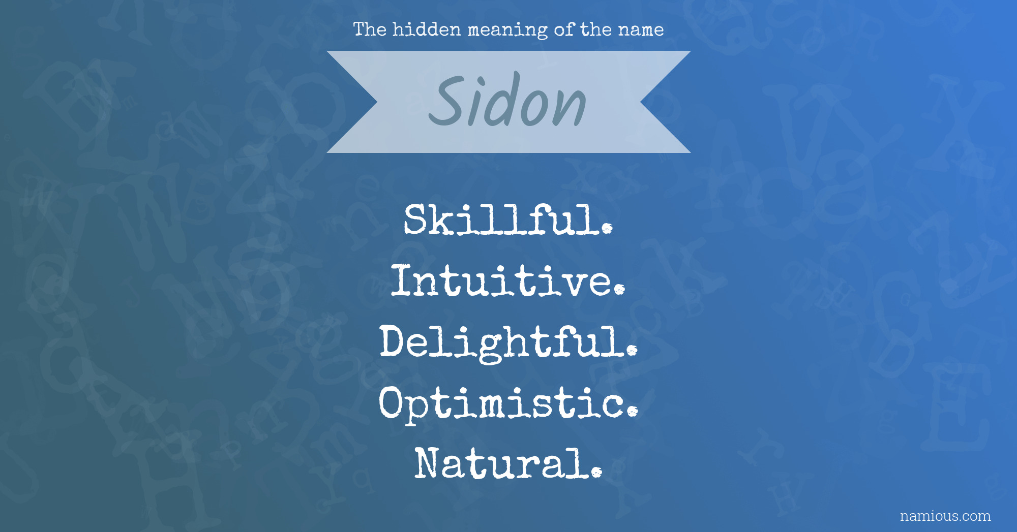 The hidden meaning of the name Sidon