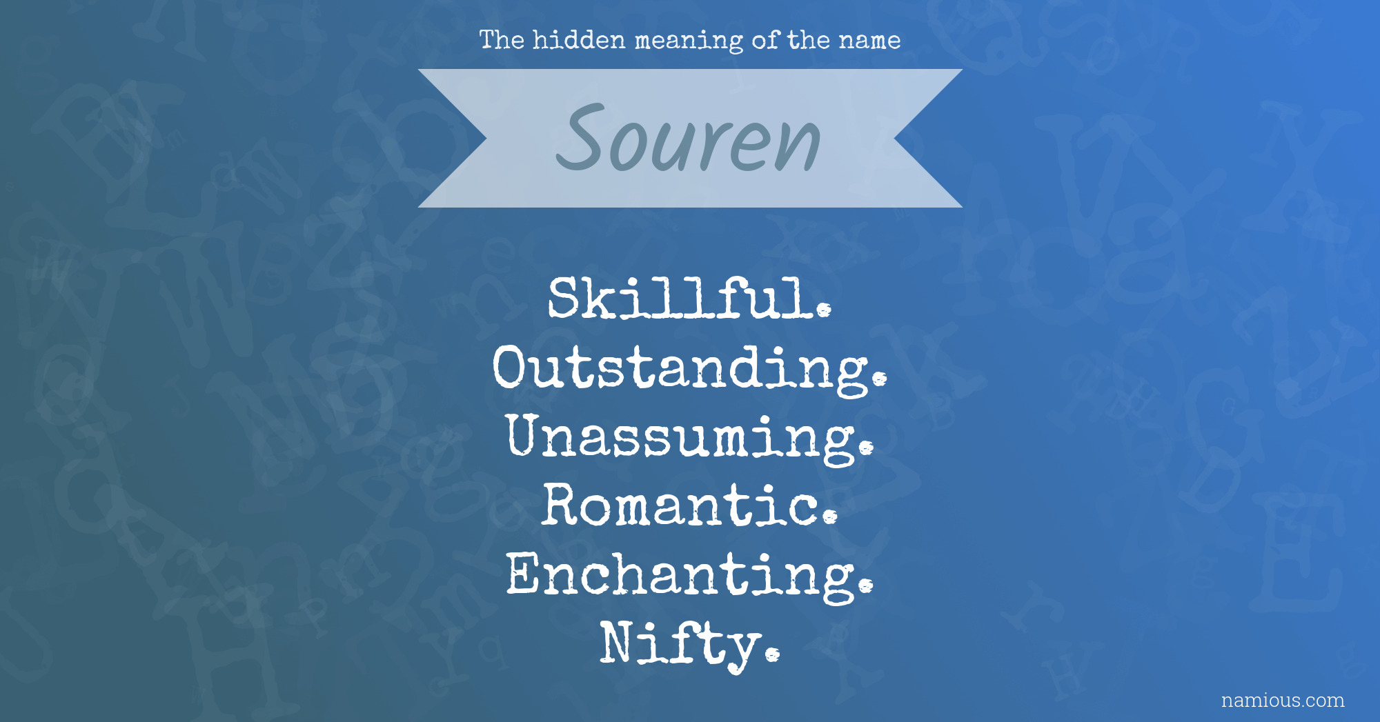 The hidden meaning of the name Souren