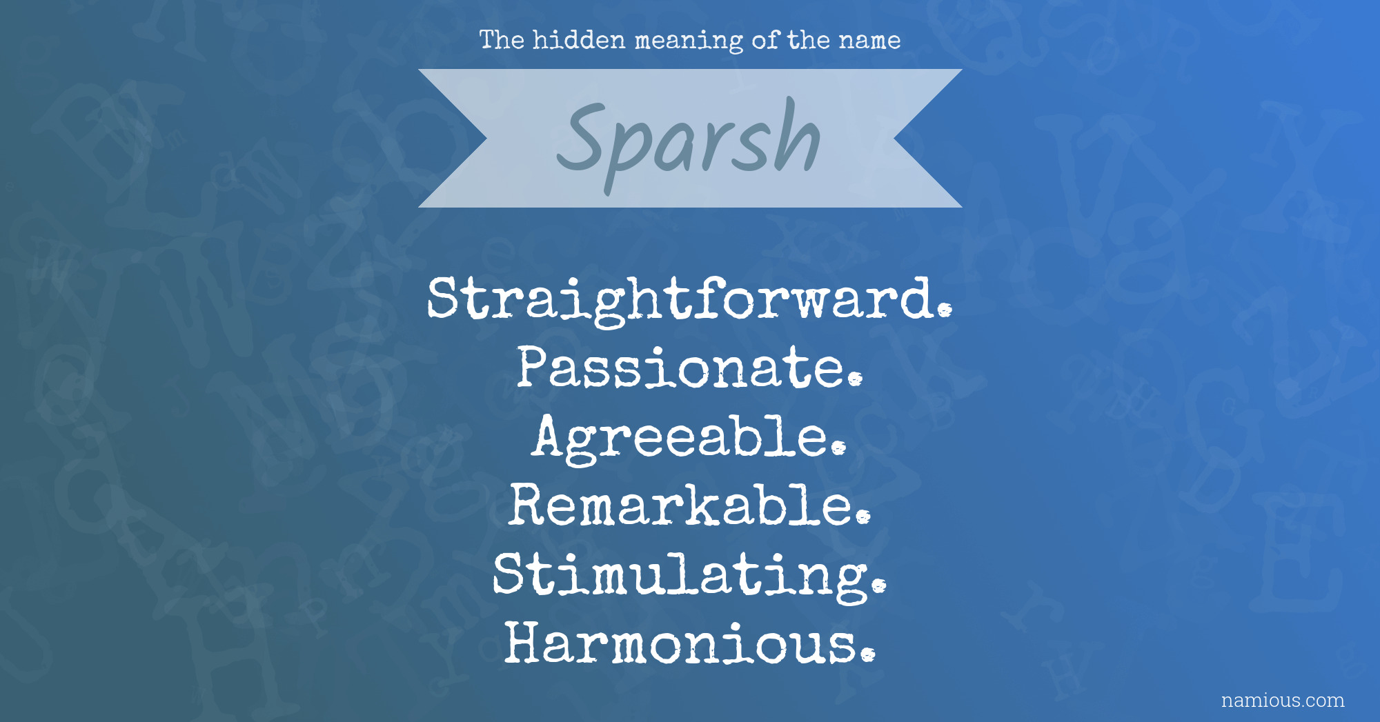 The hidden meaning of the name Sparsh