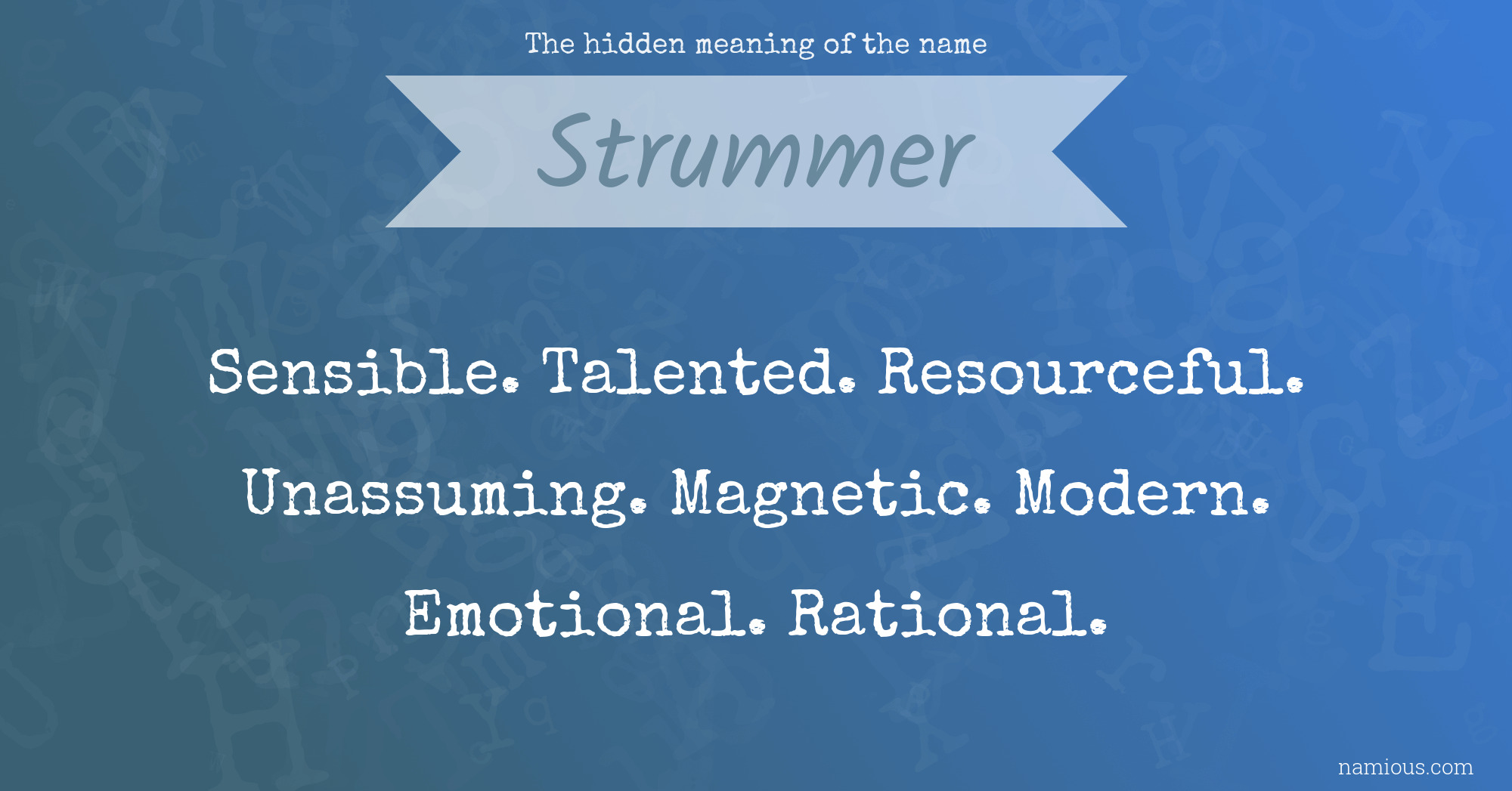 The hidden meaning of the name Strummer