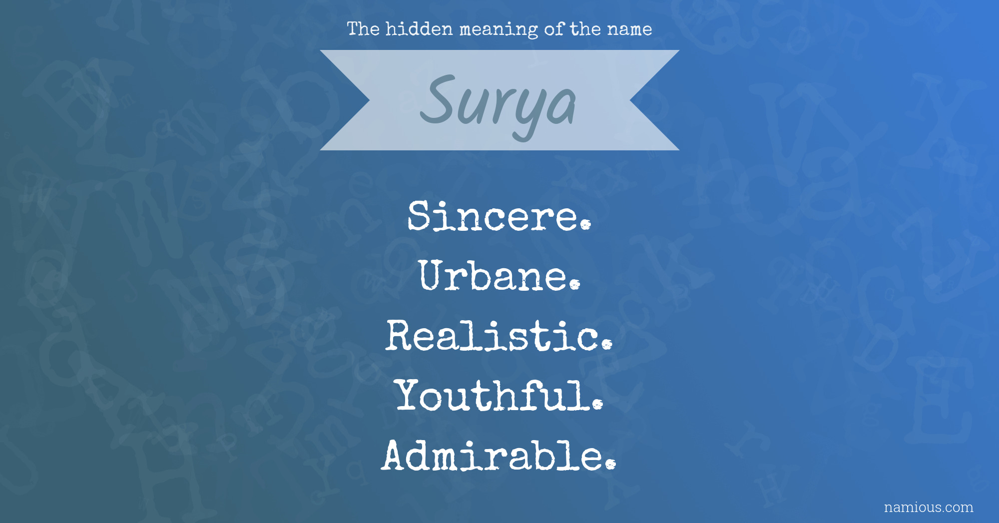 The hidden meaning of the name Surya