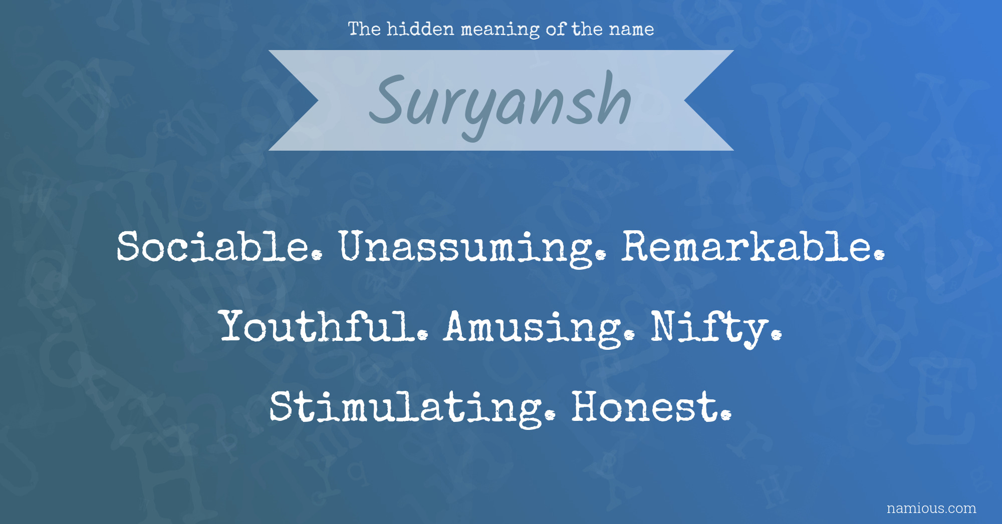 The hidden meaning of the name Suryansh