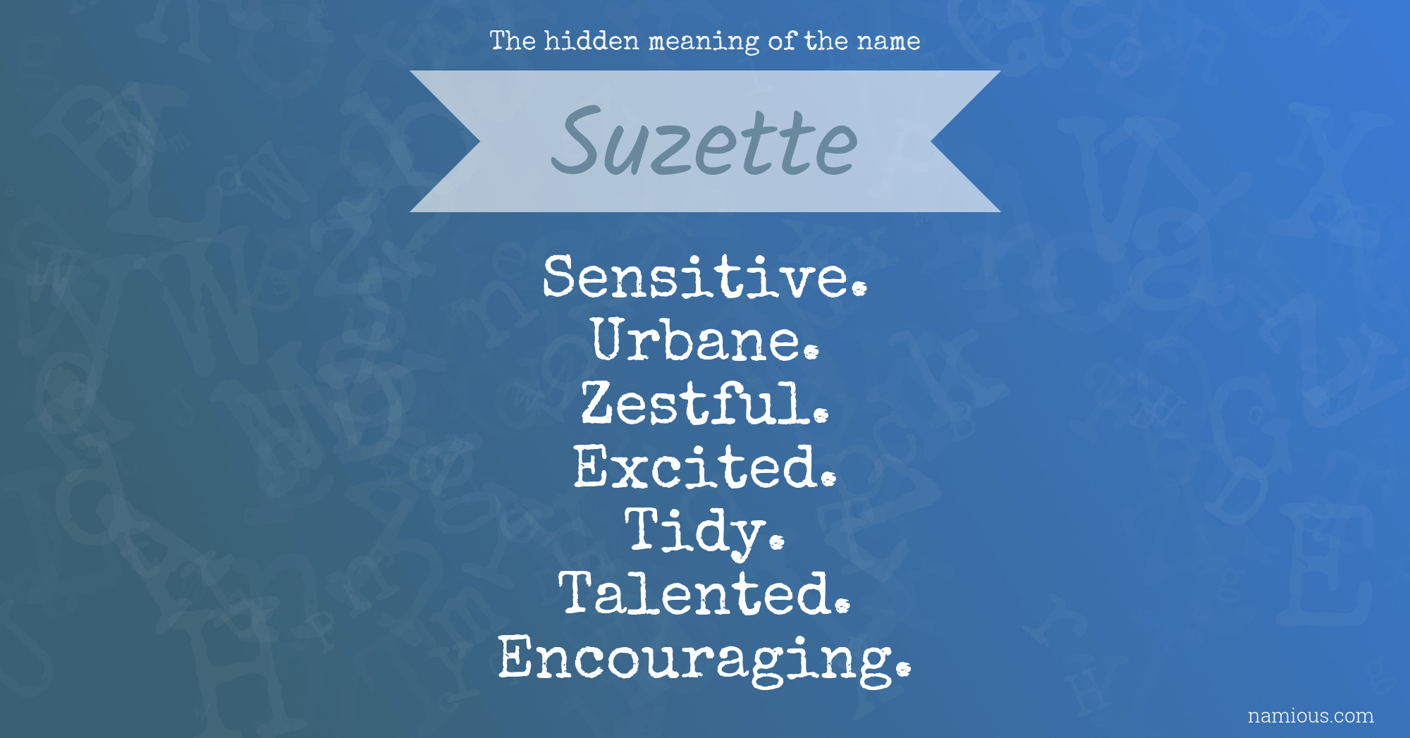 The hidden meaning of the name Suzette