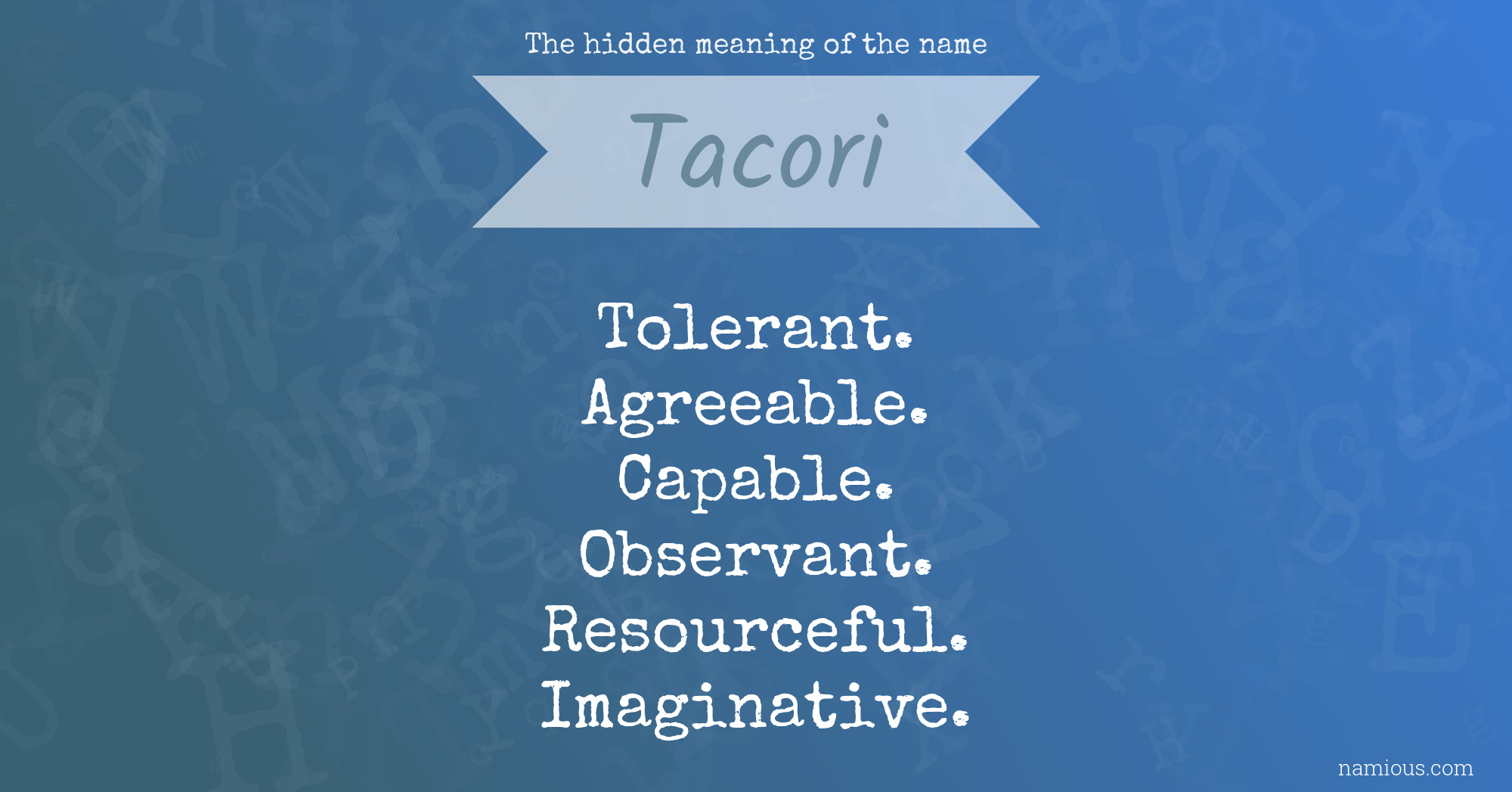 The hidden meaning of the name Tacori