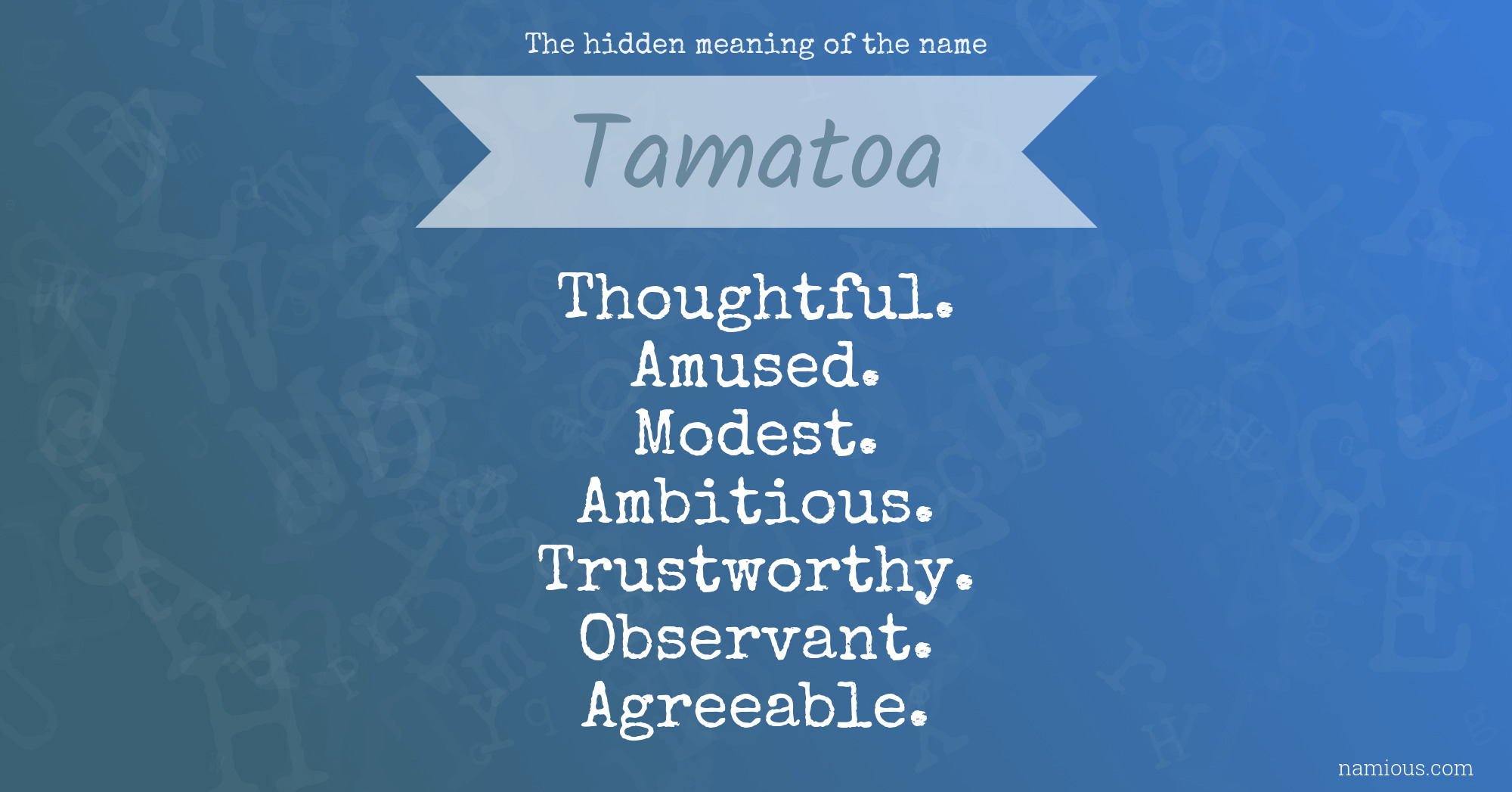 The hidden meaning of the name Tamatoa