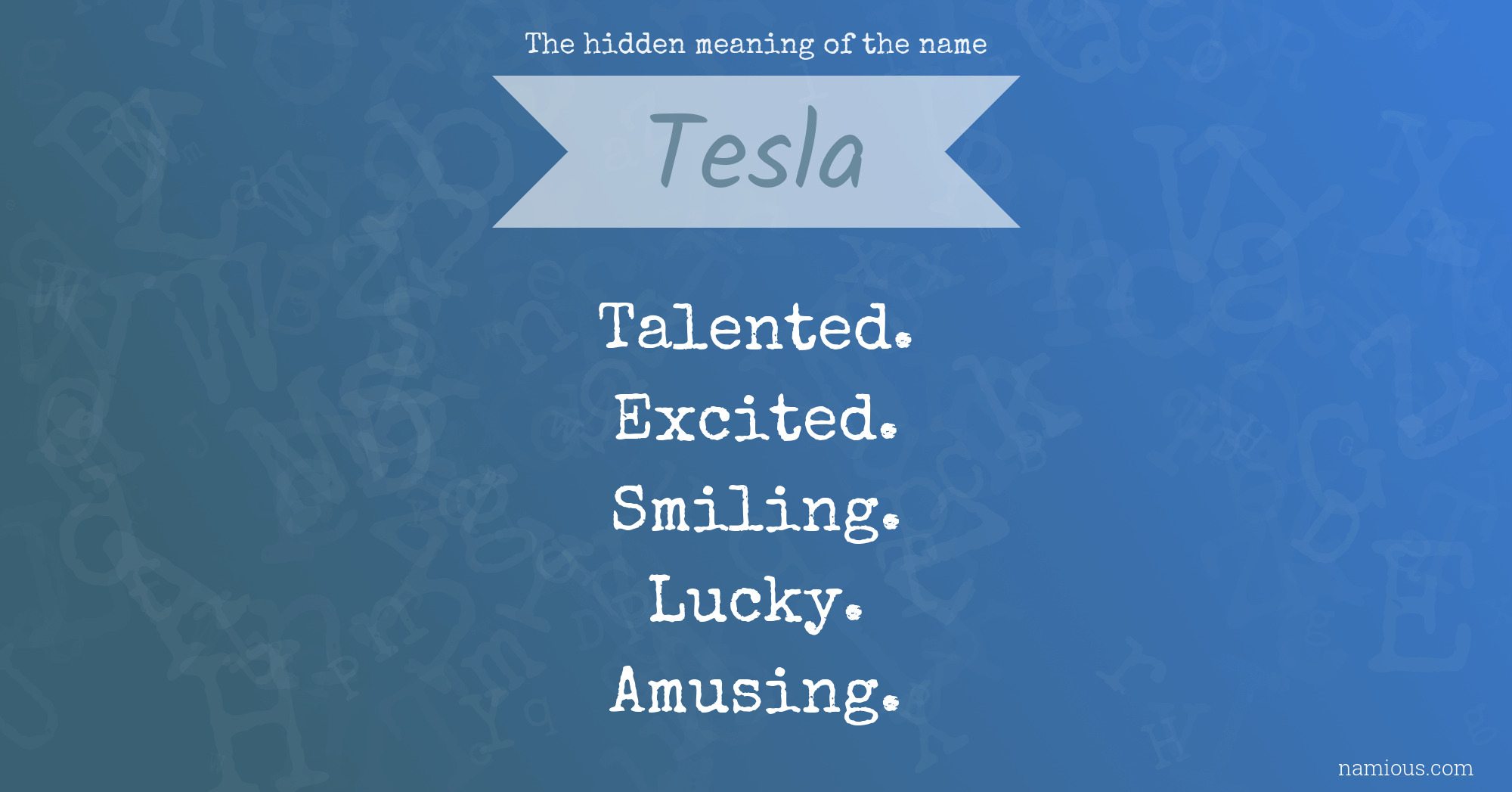 The hidden meaning of the name Tesla