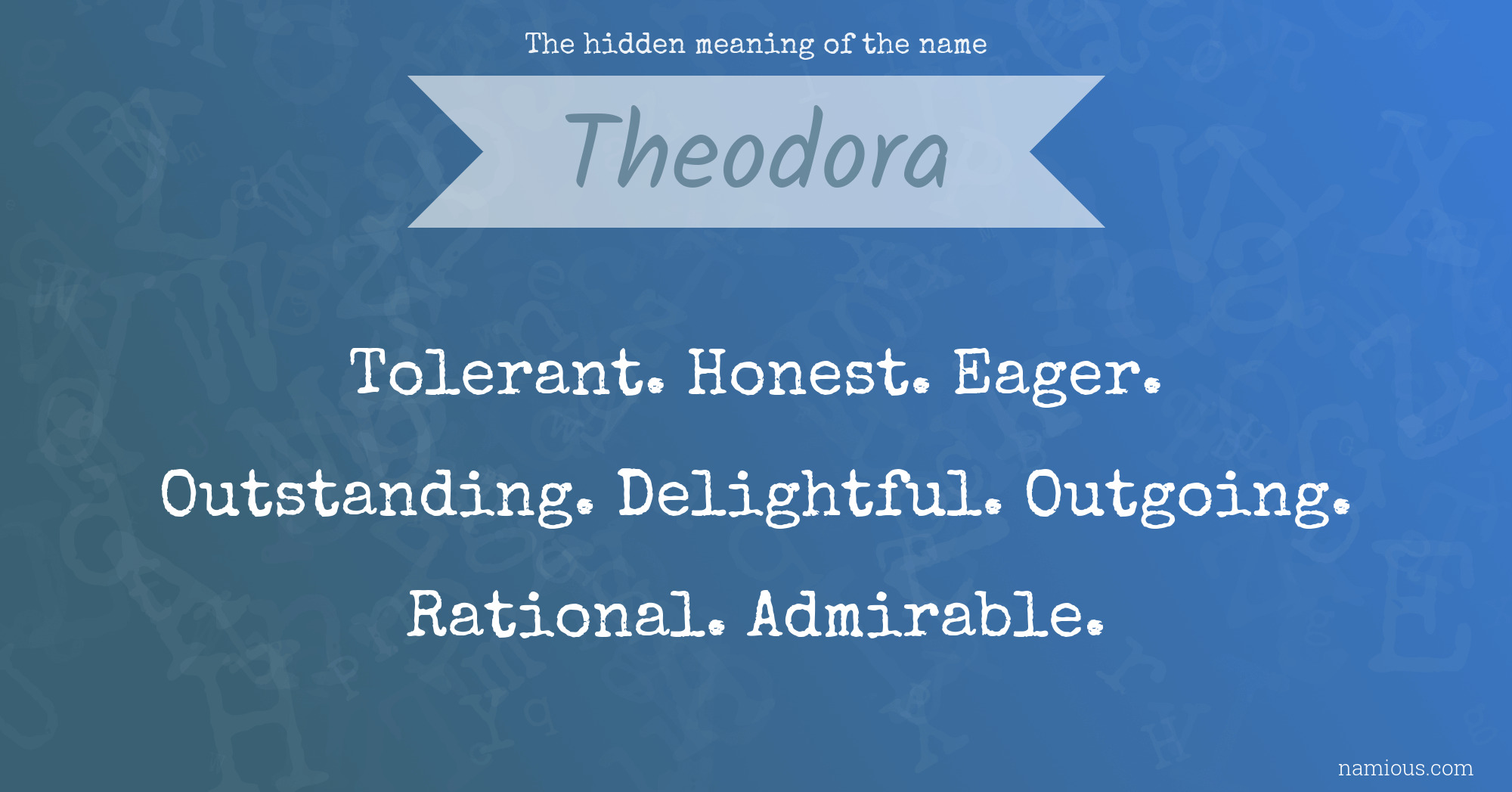 The hidden meaning of the name Theodora