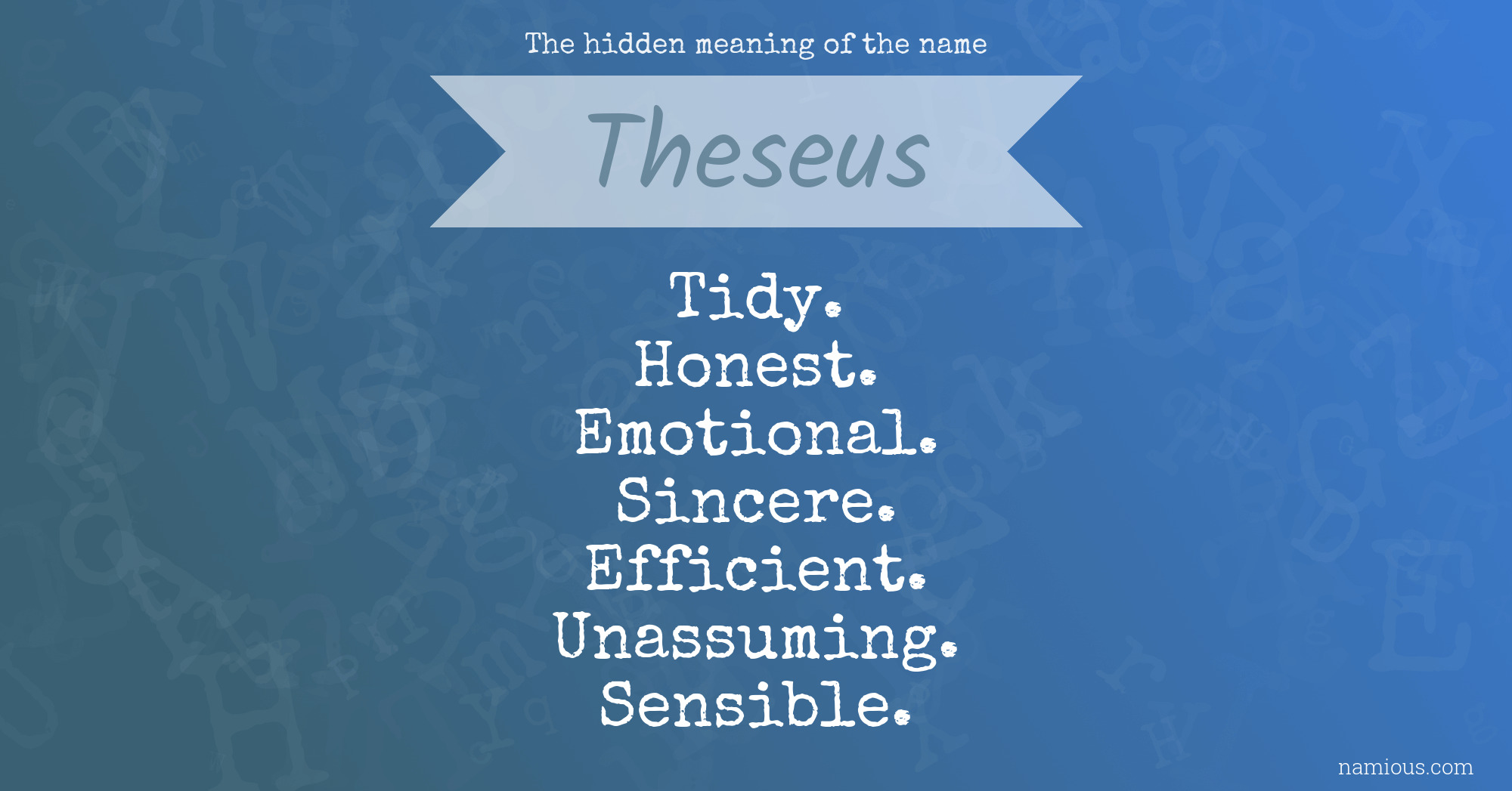 The hidden meaning of the name Theseus