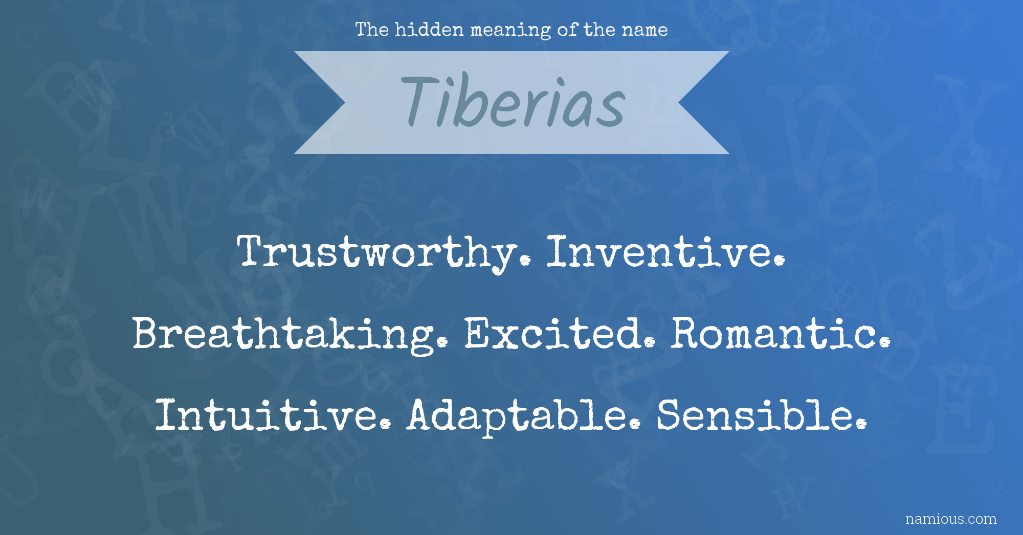 The hidden meaning of the name Tiberias