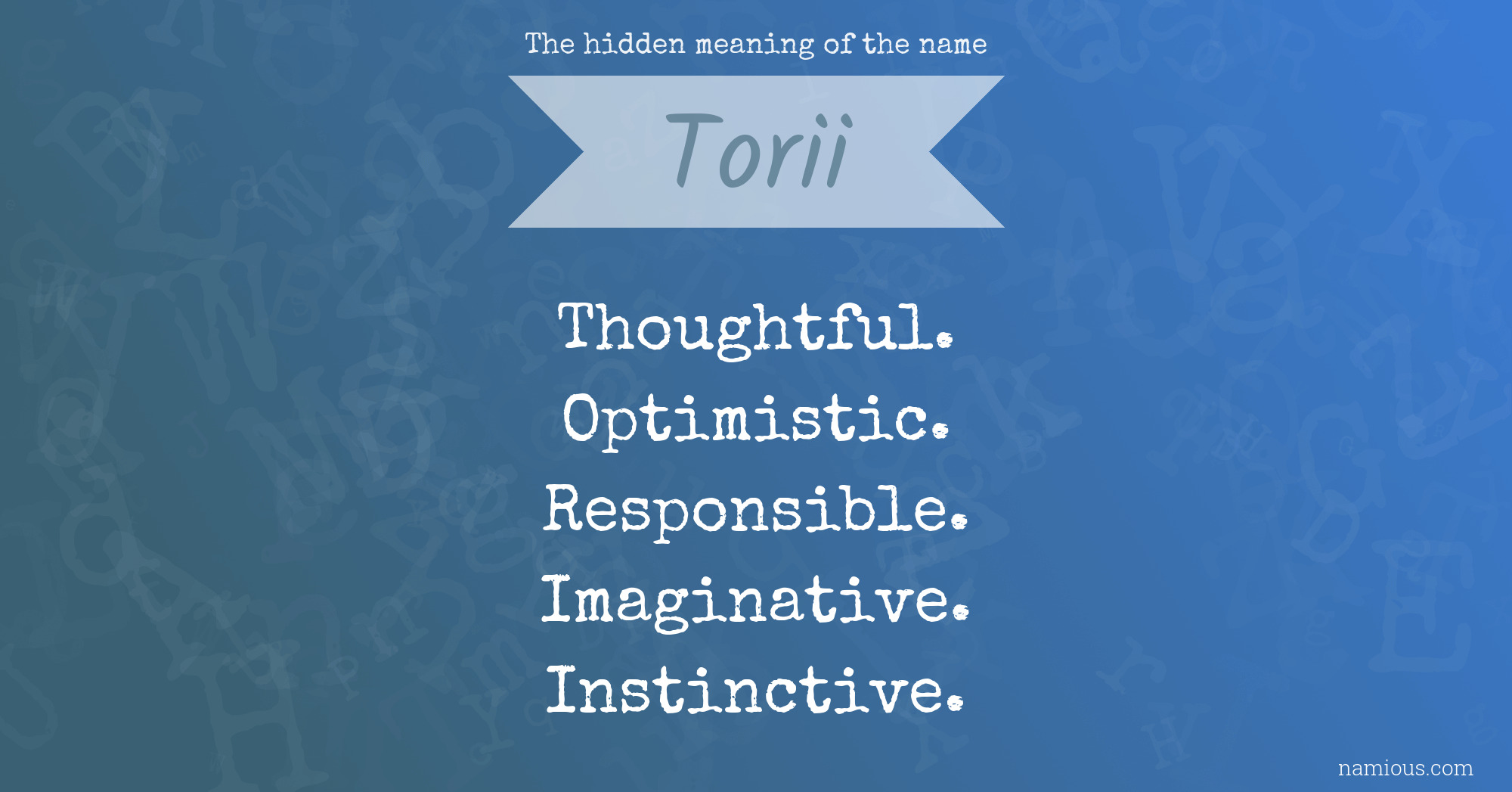 The hidden meaning of the name Torii