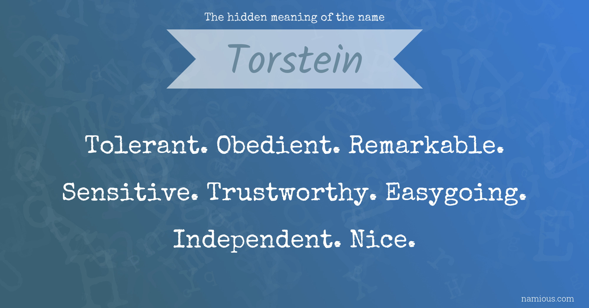 The hidden meaning of the name Torstein