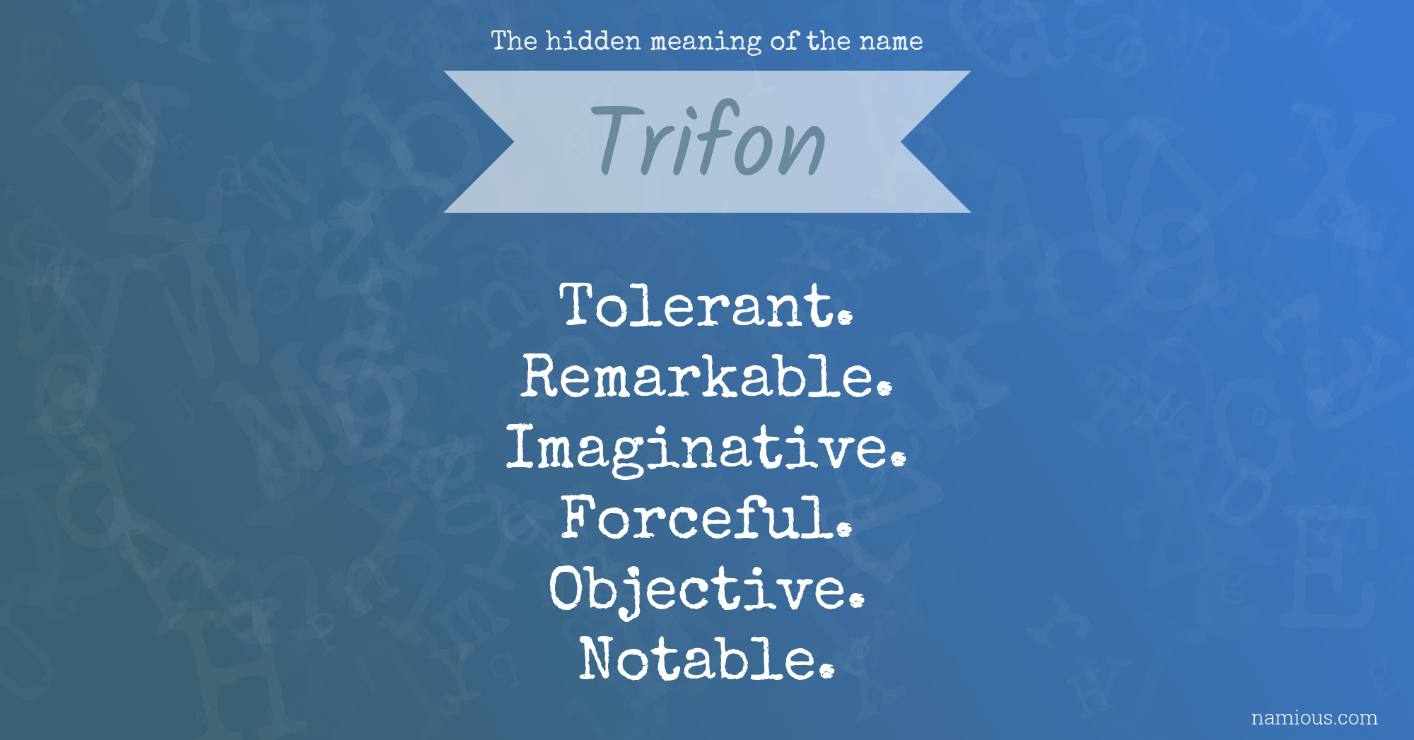 The hidden meaning of the name Trifon