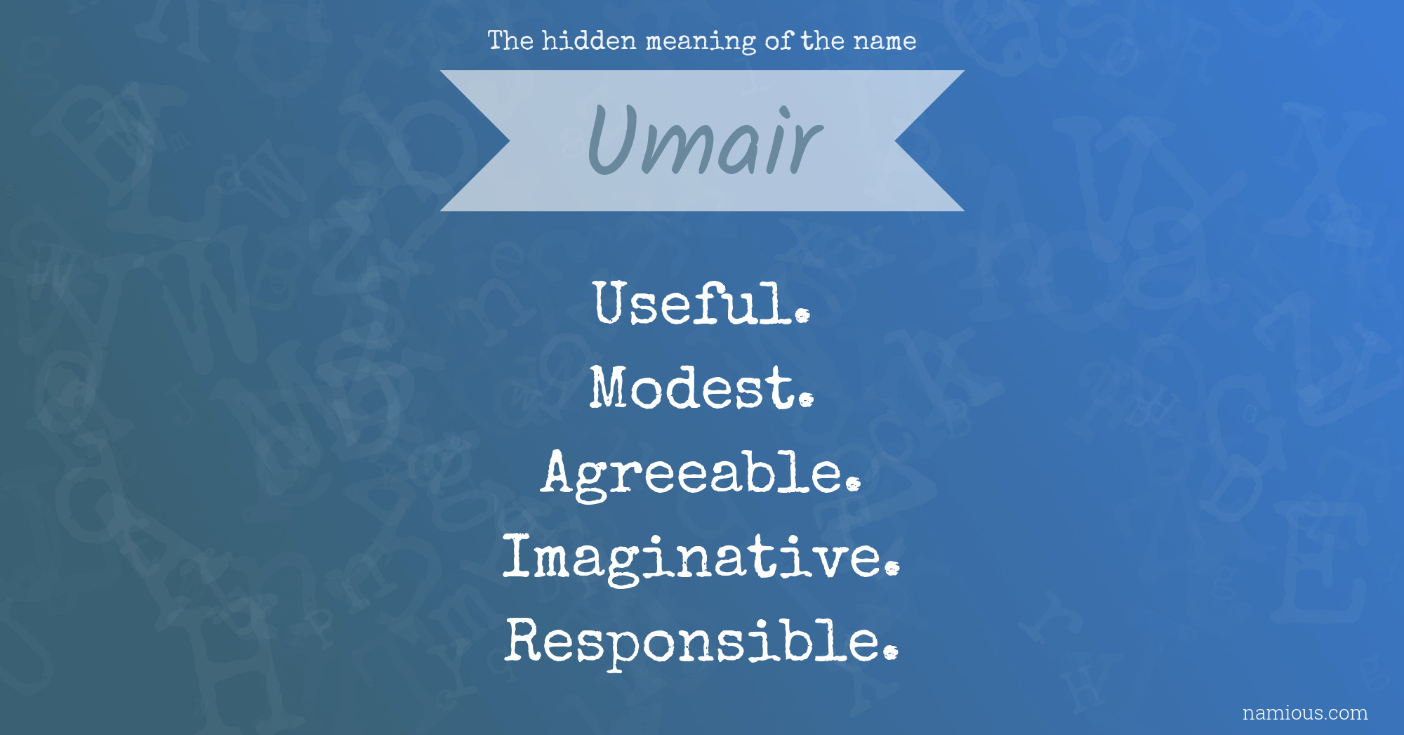 The hidden meaning of the name Umair