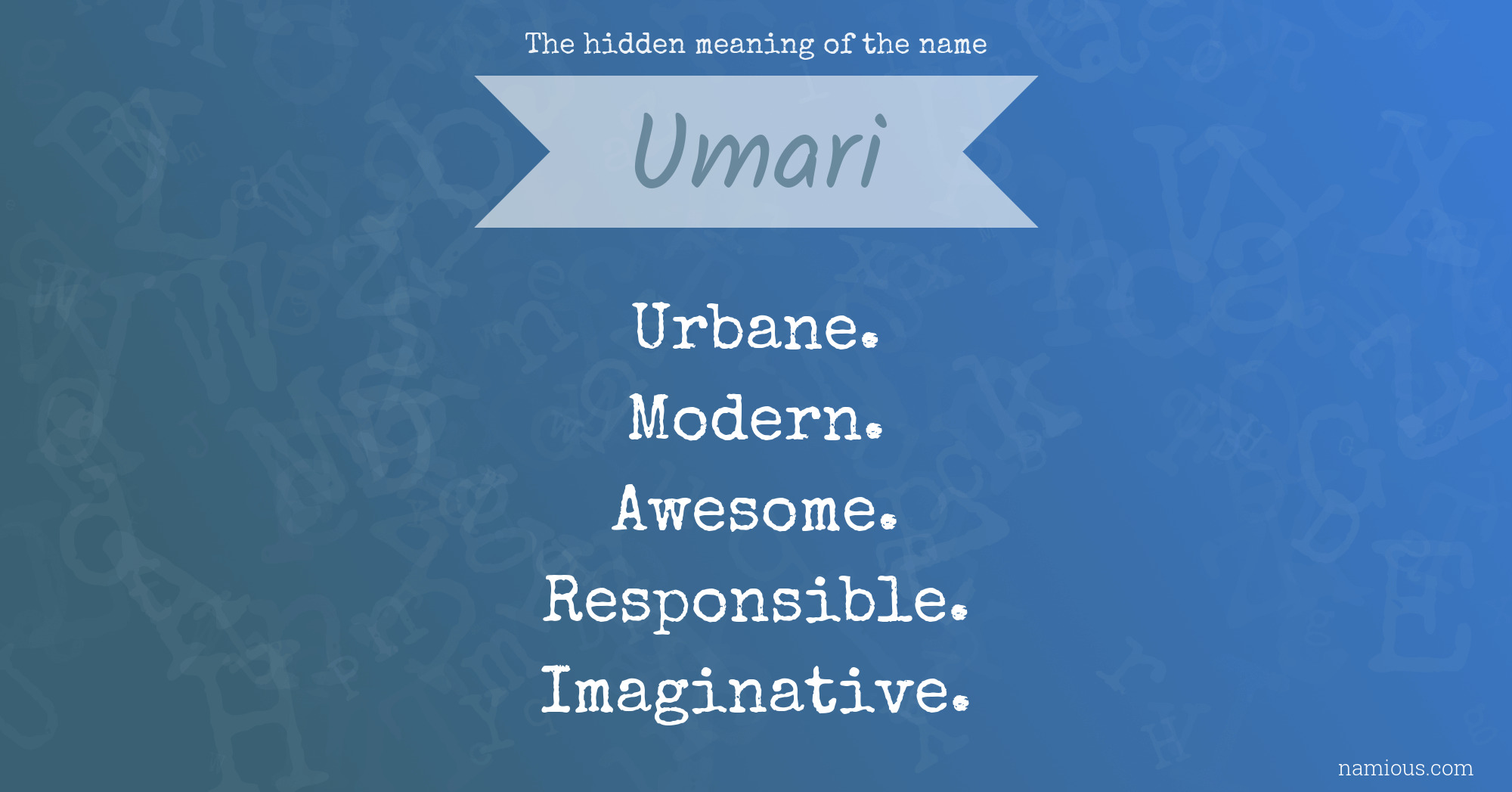 The hidden meaning of the name Umari