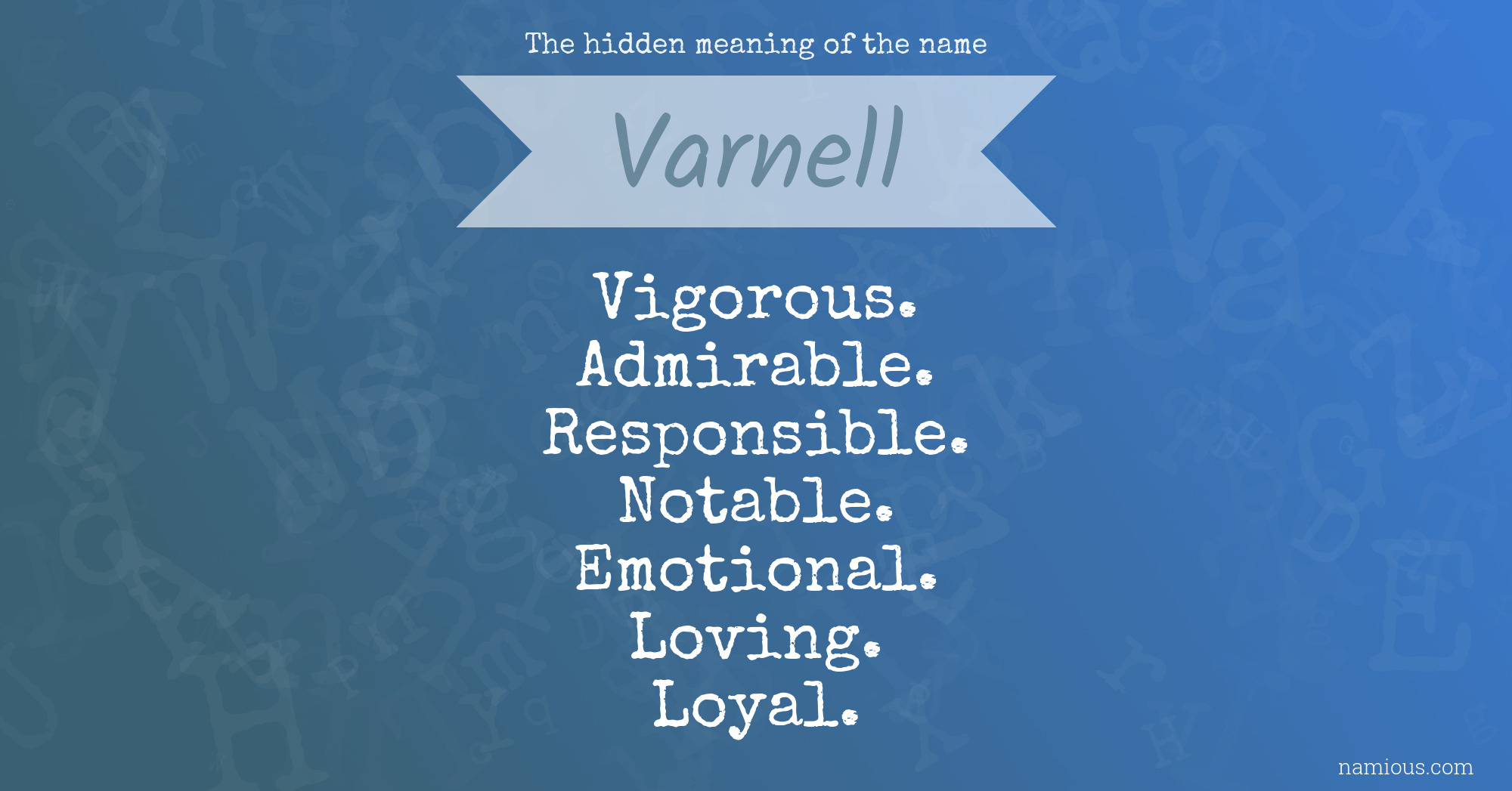 The hidden meaning of the name Varnell