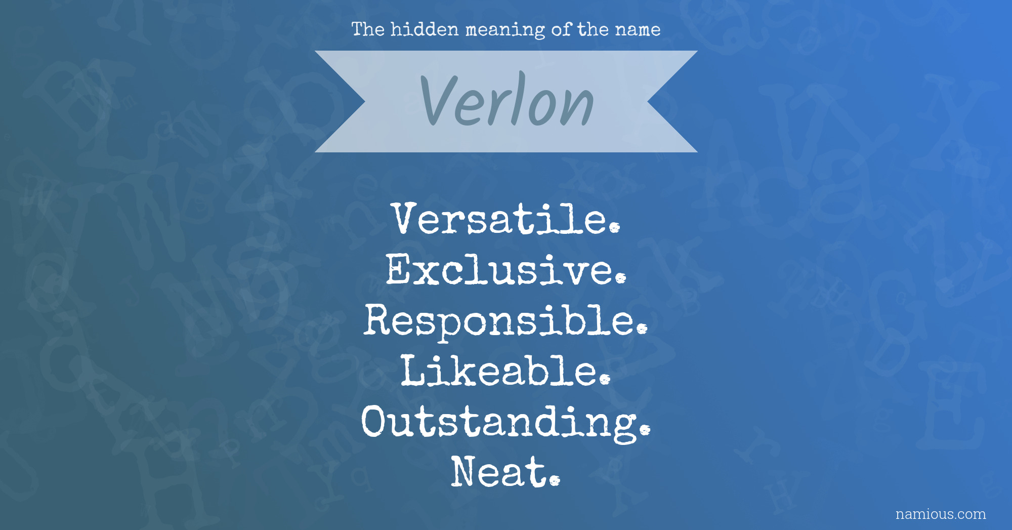 The hidden meaning of the name Verlon