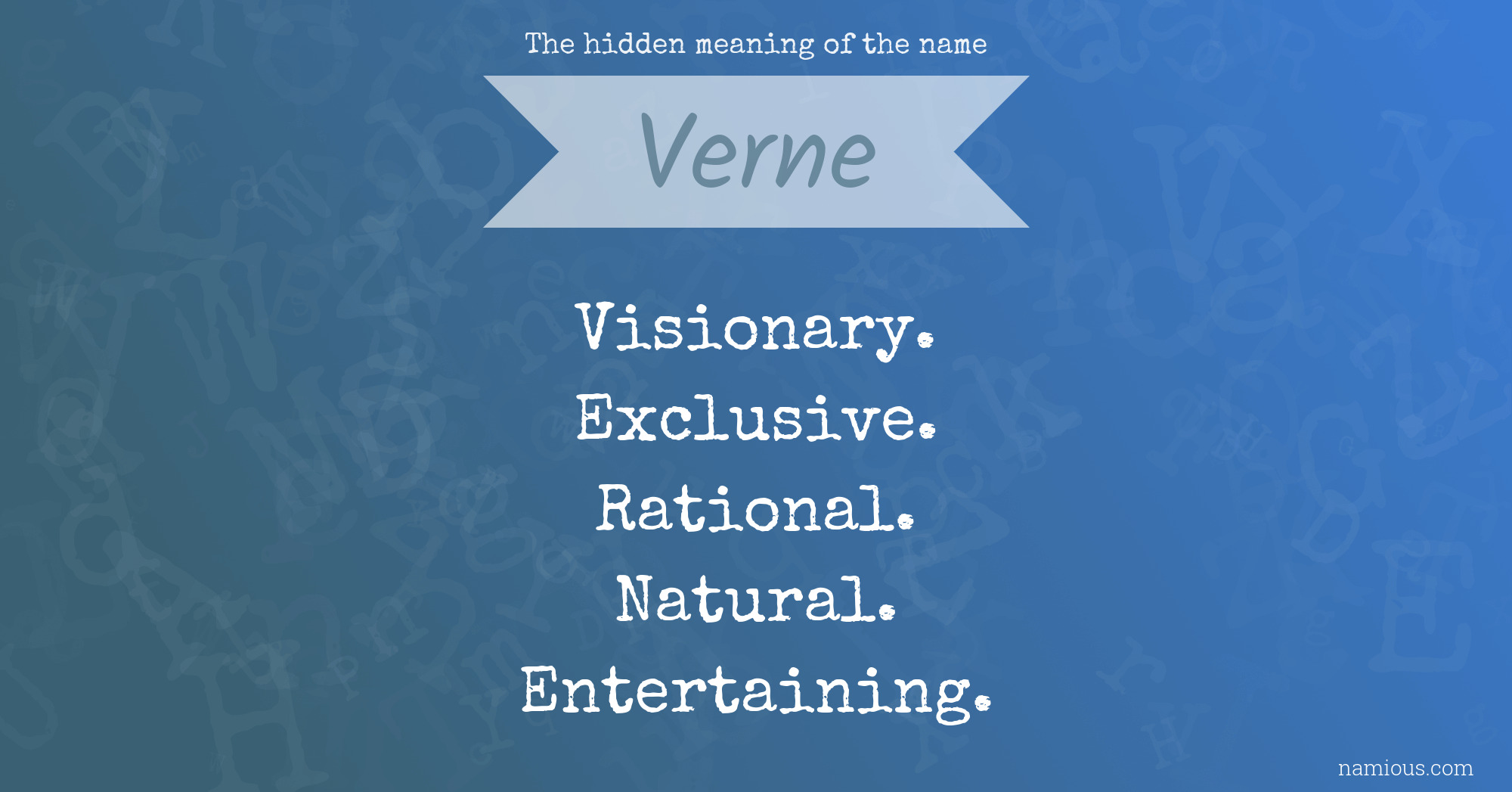 The hidden meaning of the name Verne