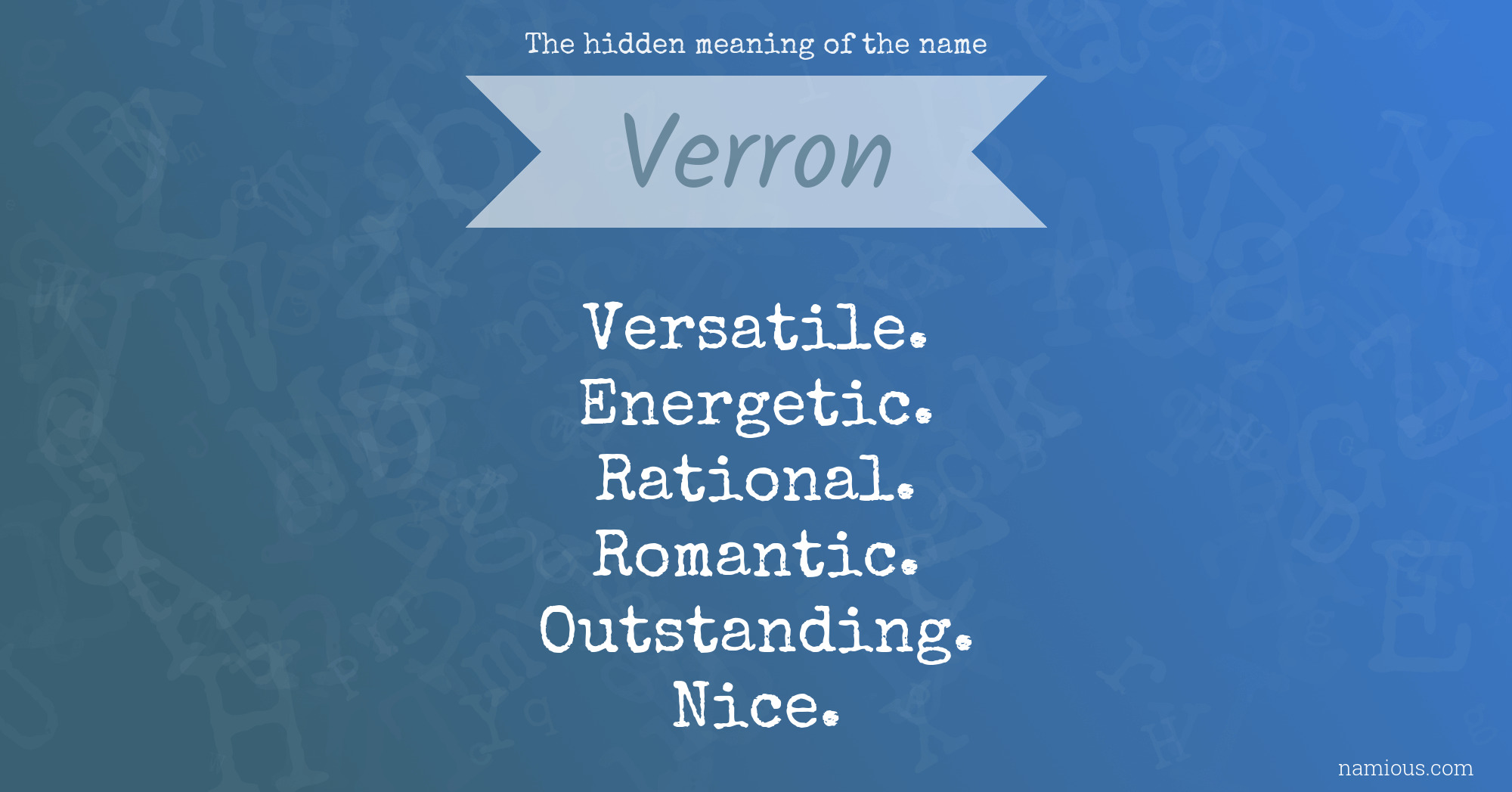 The hidden meaning of the name Verron