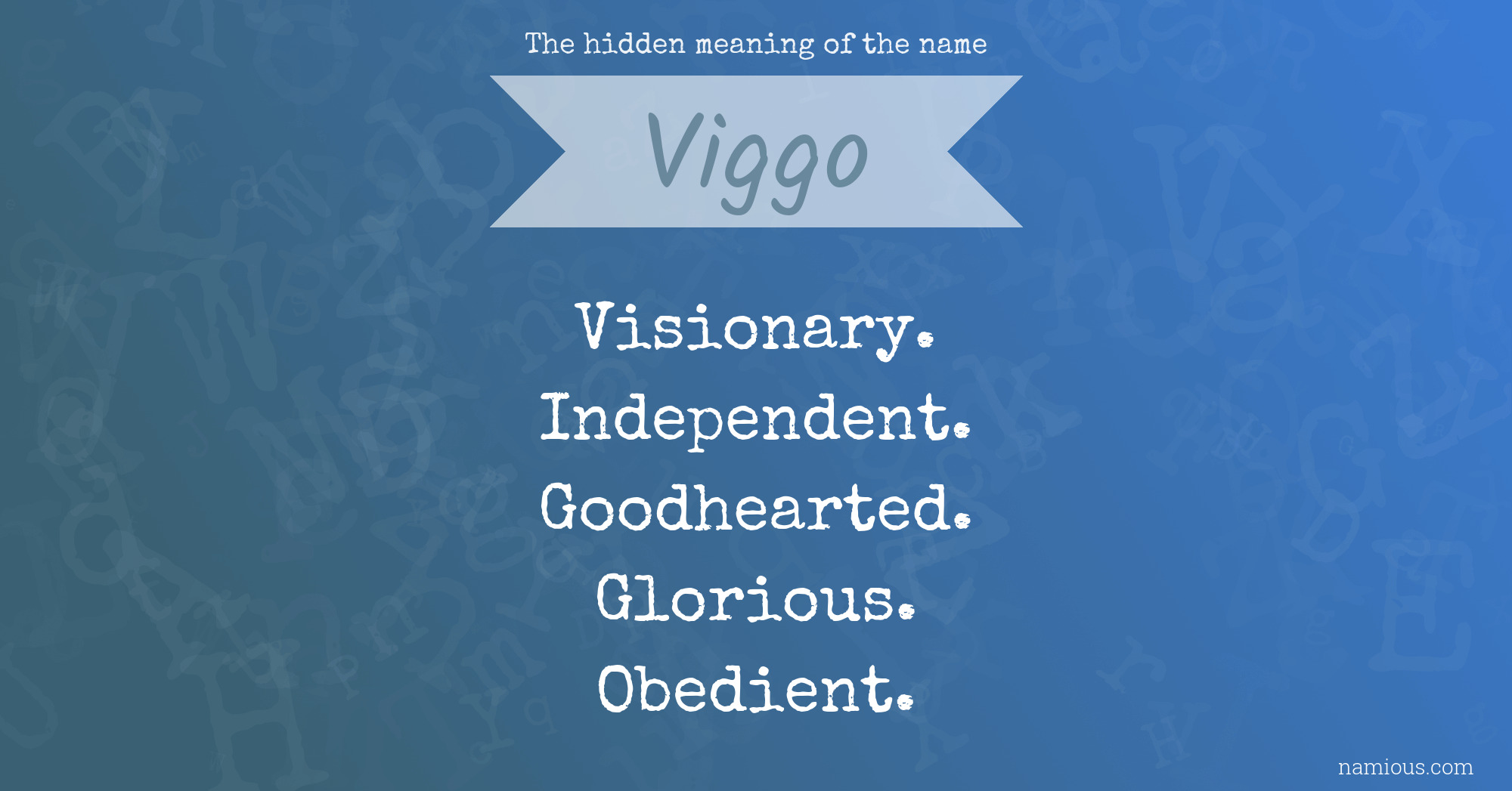 The hidden meaning of the name Viggo