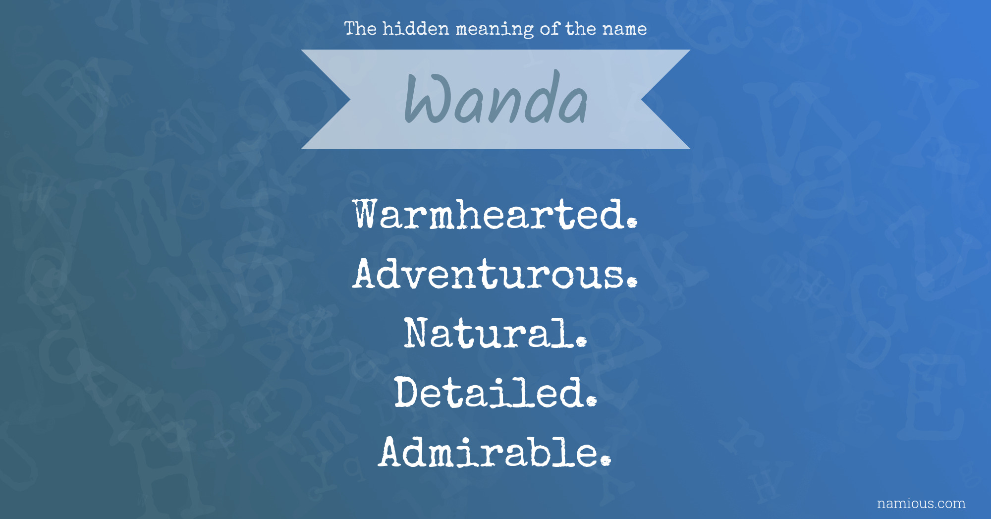 The hidden meaning of the name Wanda