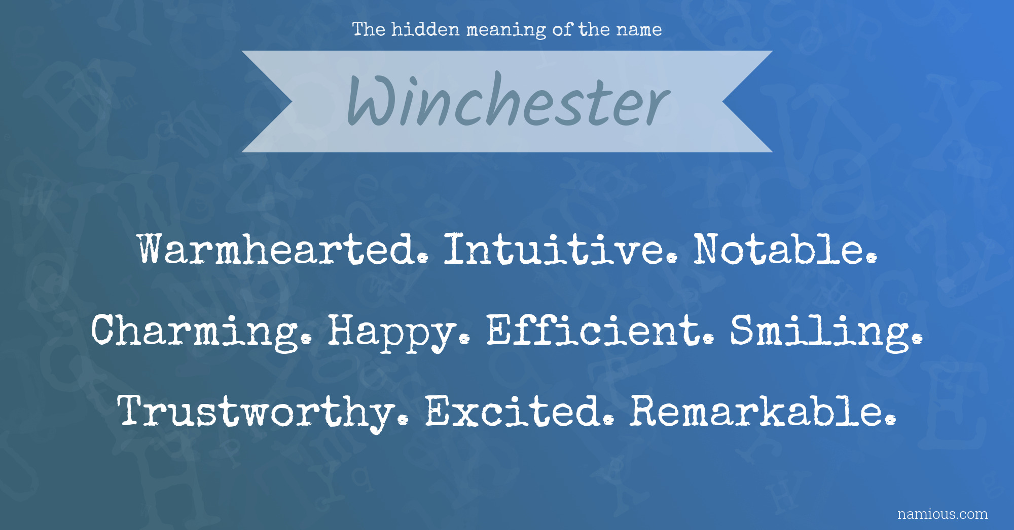 The hidden meaning of the name Winchester