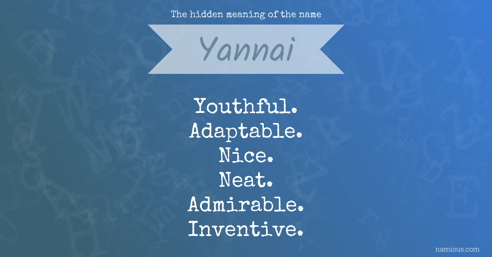 The hidden meaning of the name Yannai