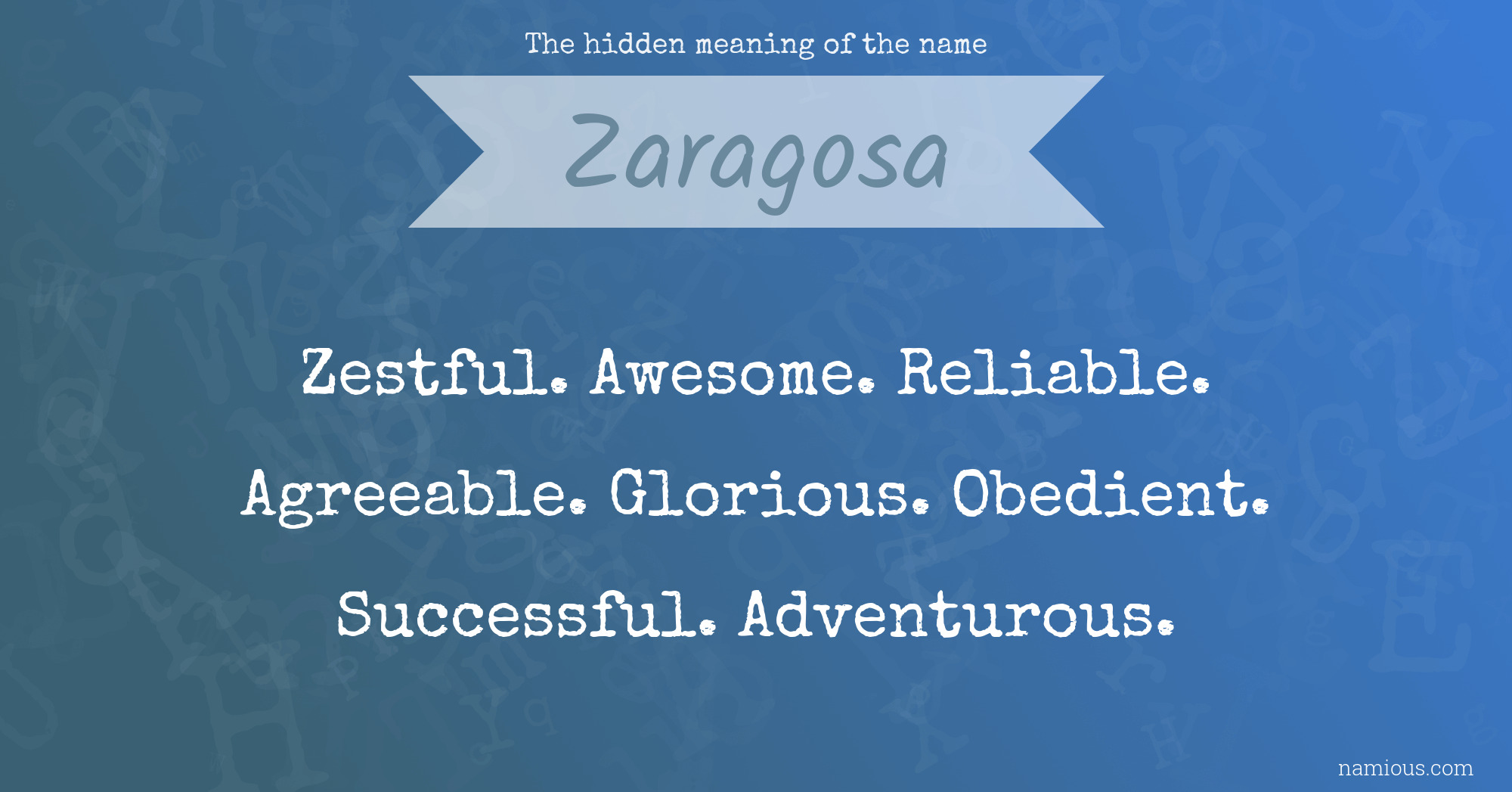 The hidden meaning of the name Zaragosa