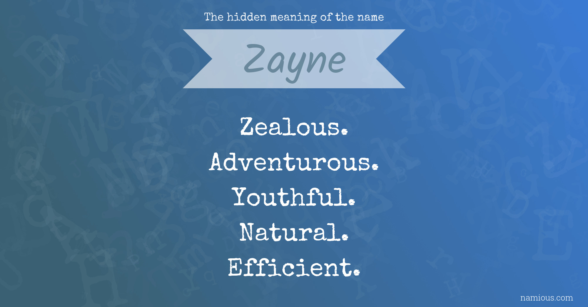 The hidden meaning of the name Zayne