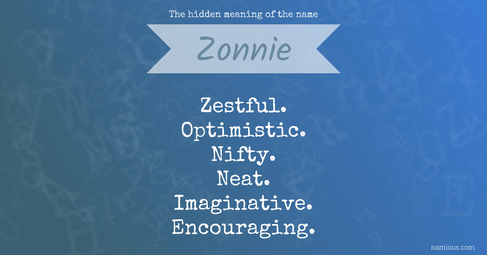 The hidden meaning of the name Zonnie