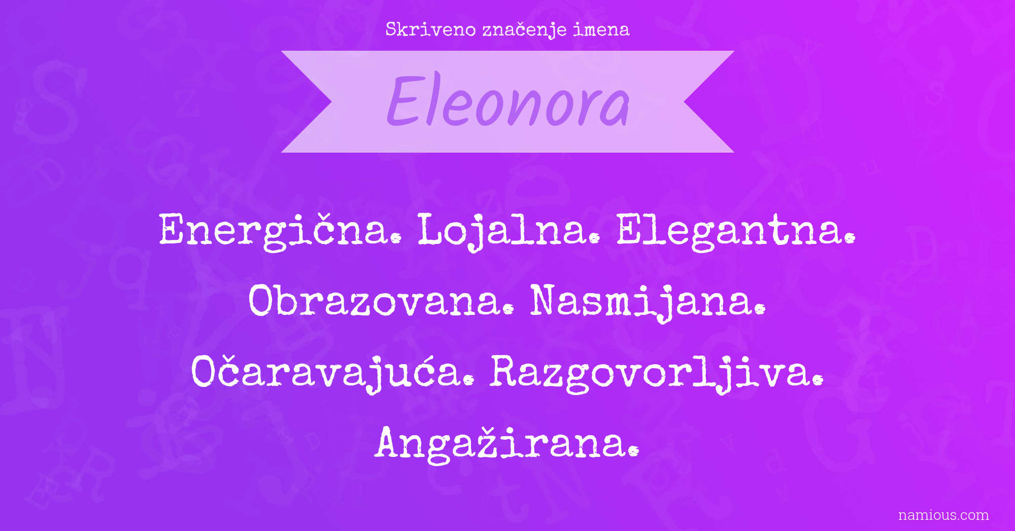 Skriveno značenje imena Eleonora