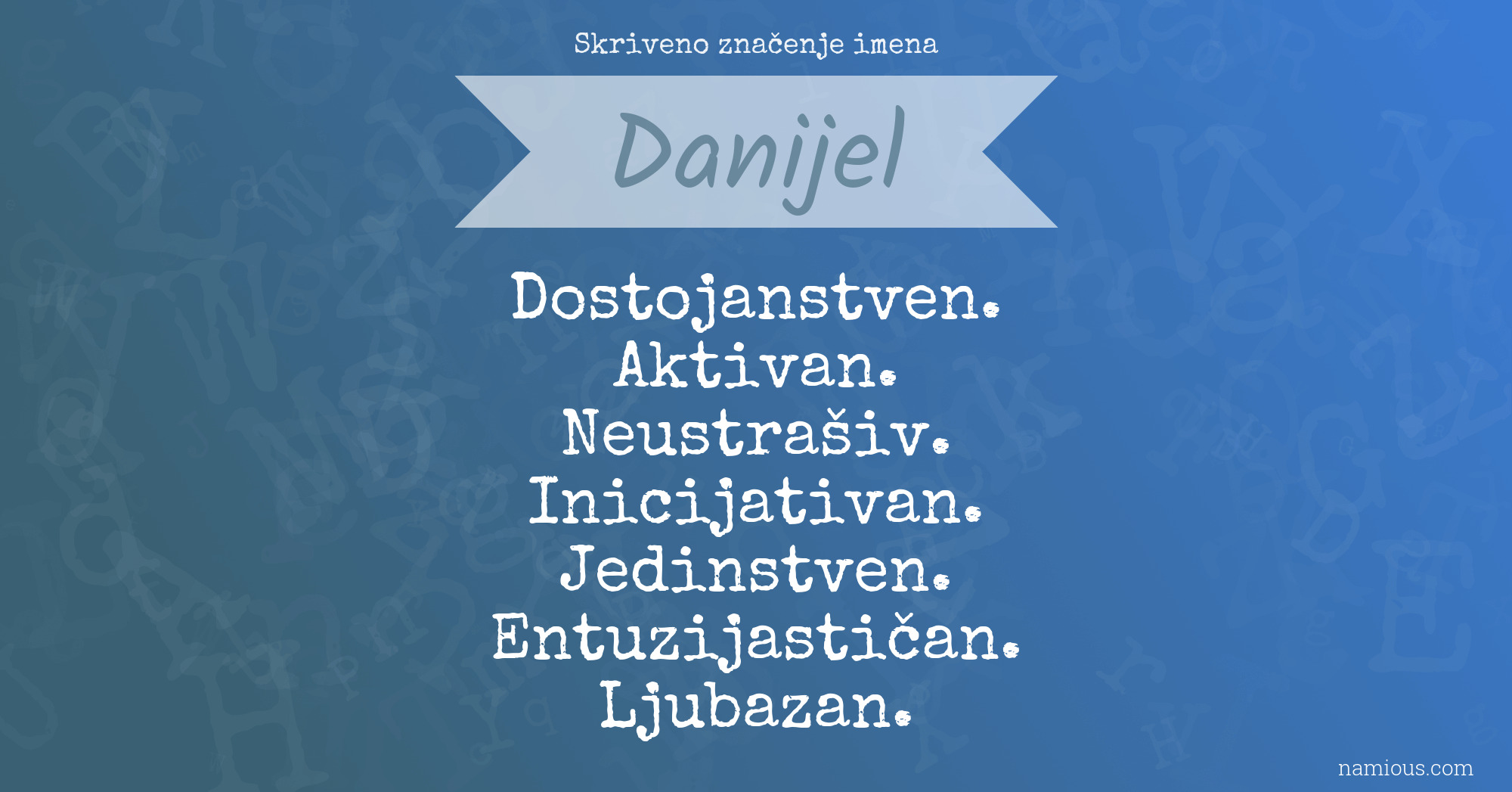 Skriveno značenje imena Danijel