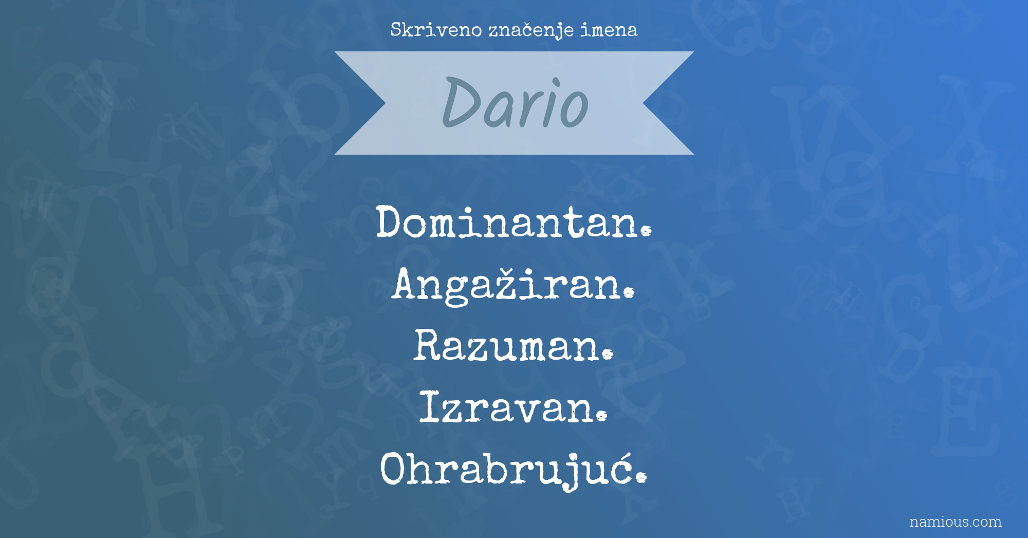 Skriveno značenje imena Dario