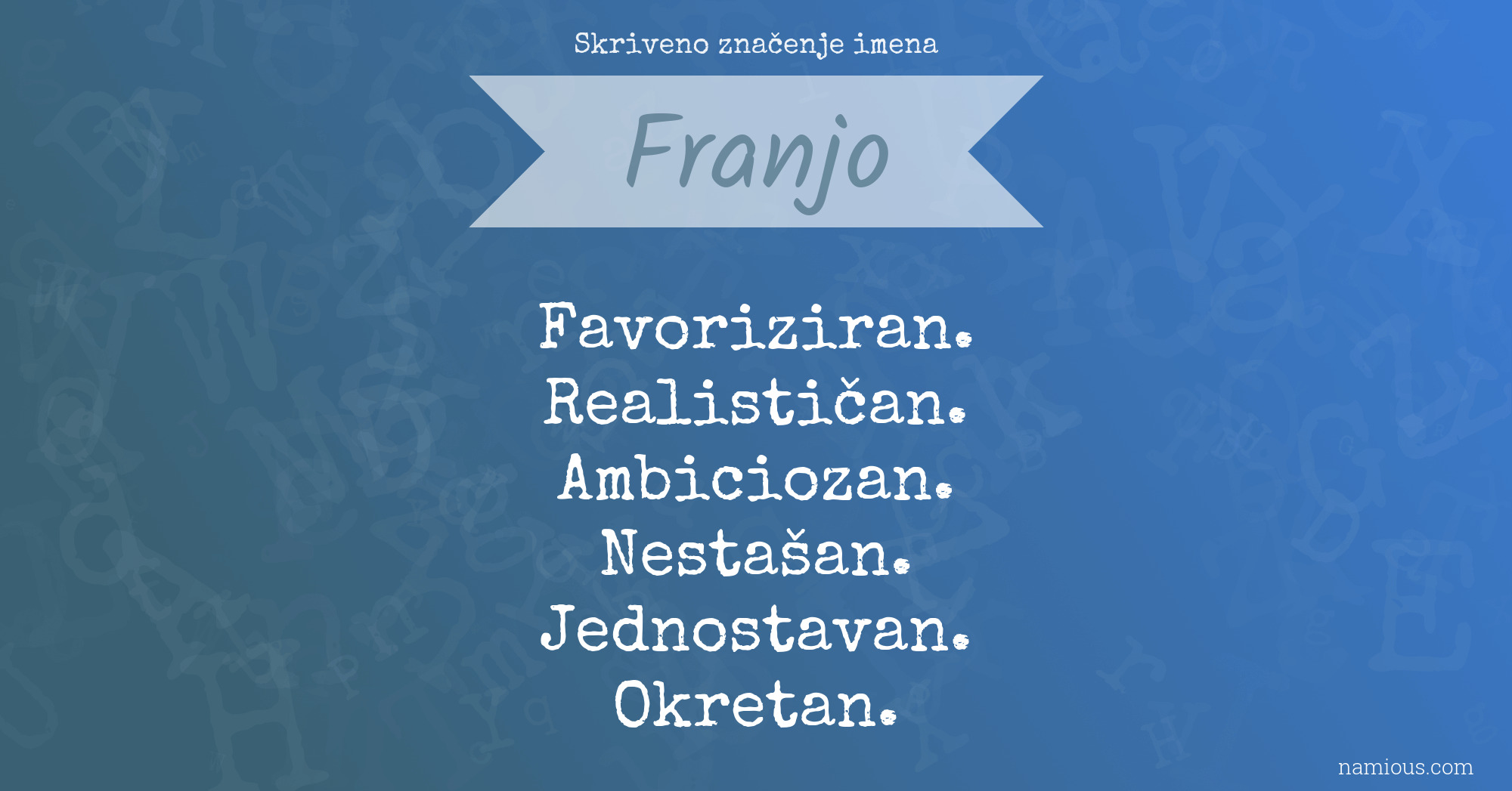 Skriveno značenje imena Franjo