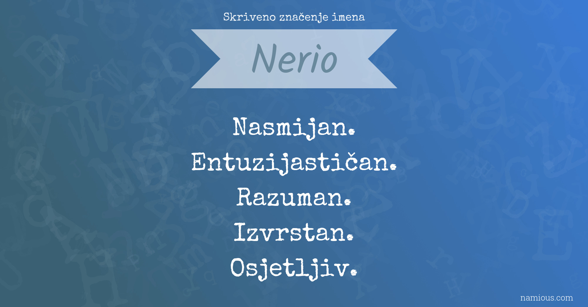 Skriveno značenje imena Nerio