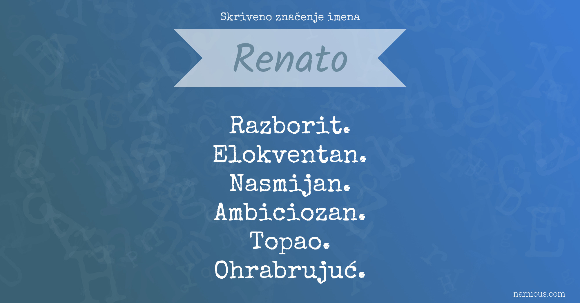 Skriveno značenje imena Renato