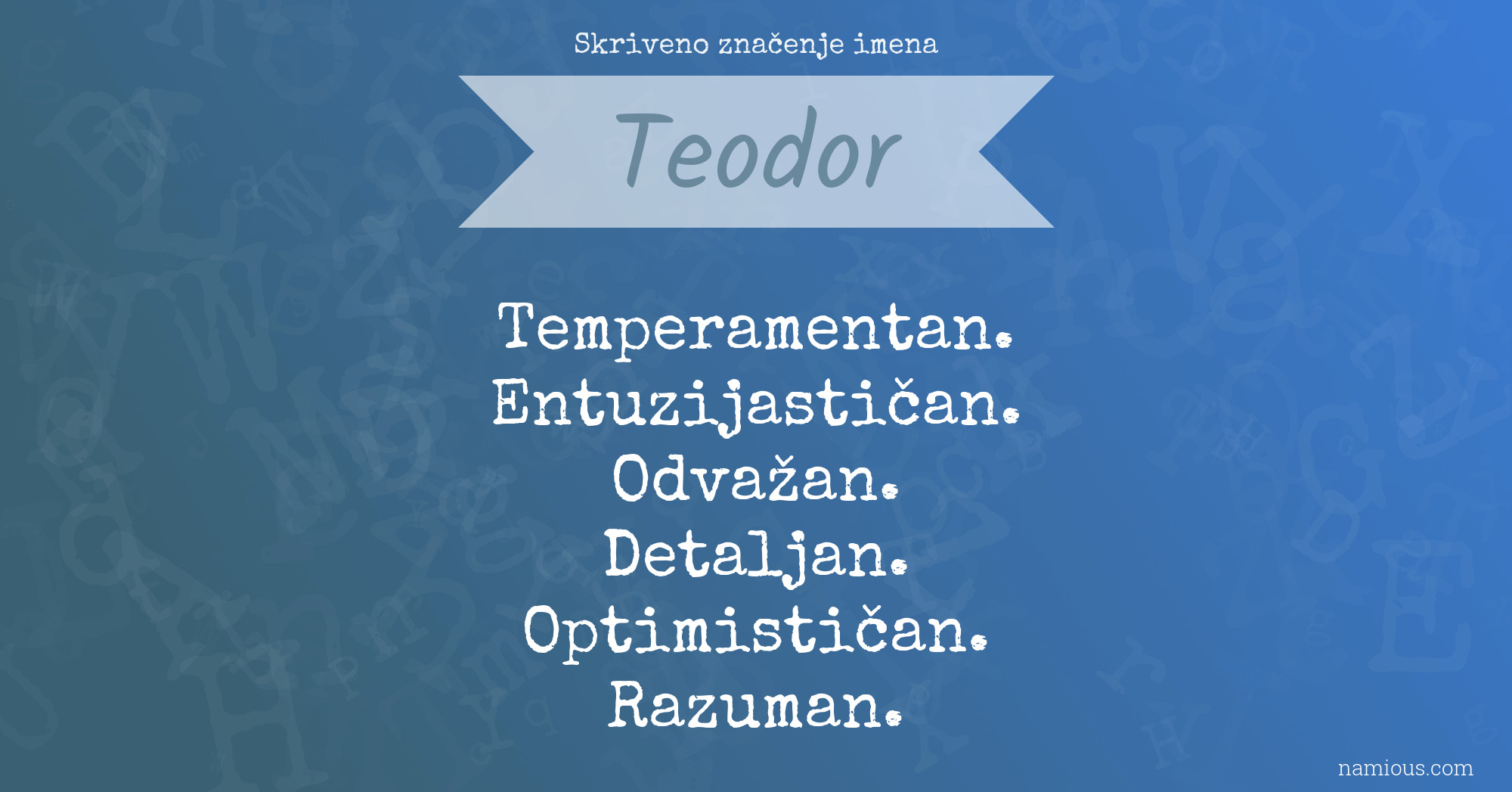 Skriveno značenje imena Teodor